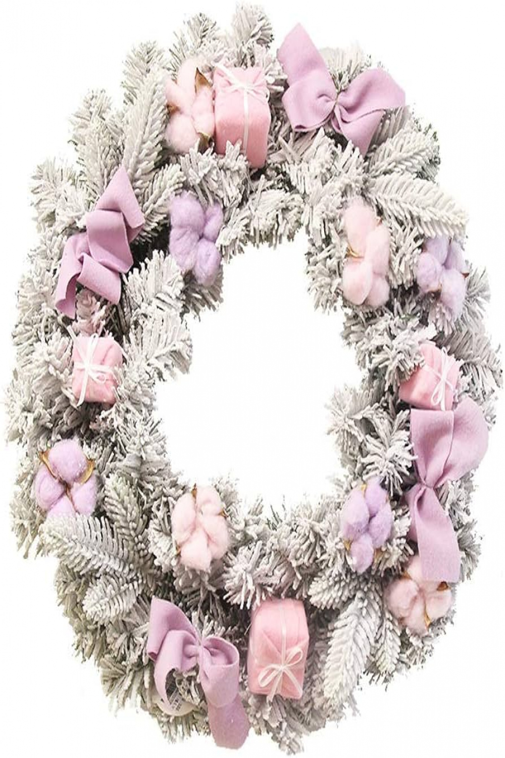 Girls Pink Christmas Wreaths for Front Door Wedding Scene Decoration Flower  Shop Window Christmas Wreaths, cm