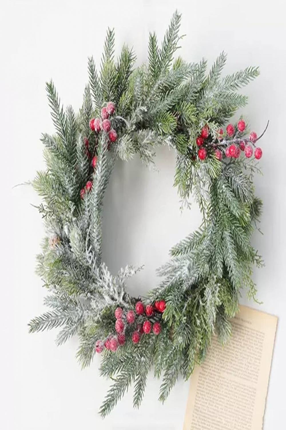 GIZNXBA Christmas Wreath Front Door Wreath Christmas with Large