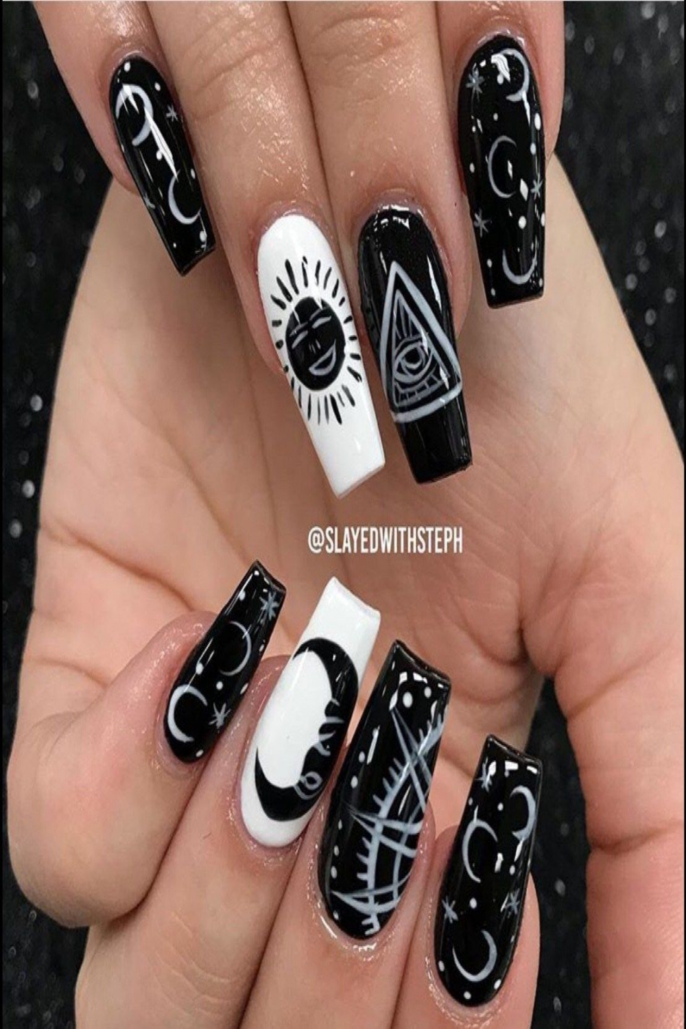 Glamorous Black And White Nail Designs - The Wonder Cottage