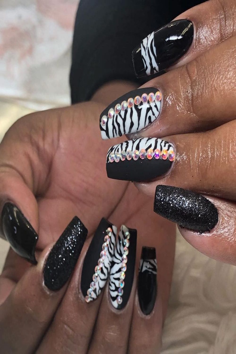 Go wild with these  zebra print nail art ideas