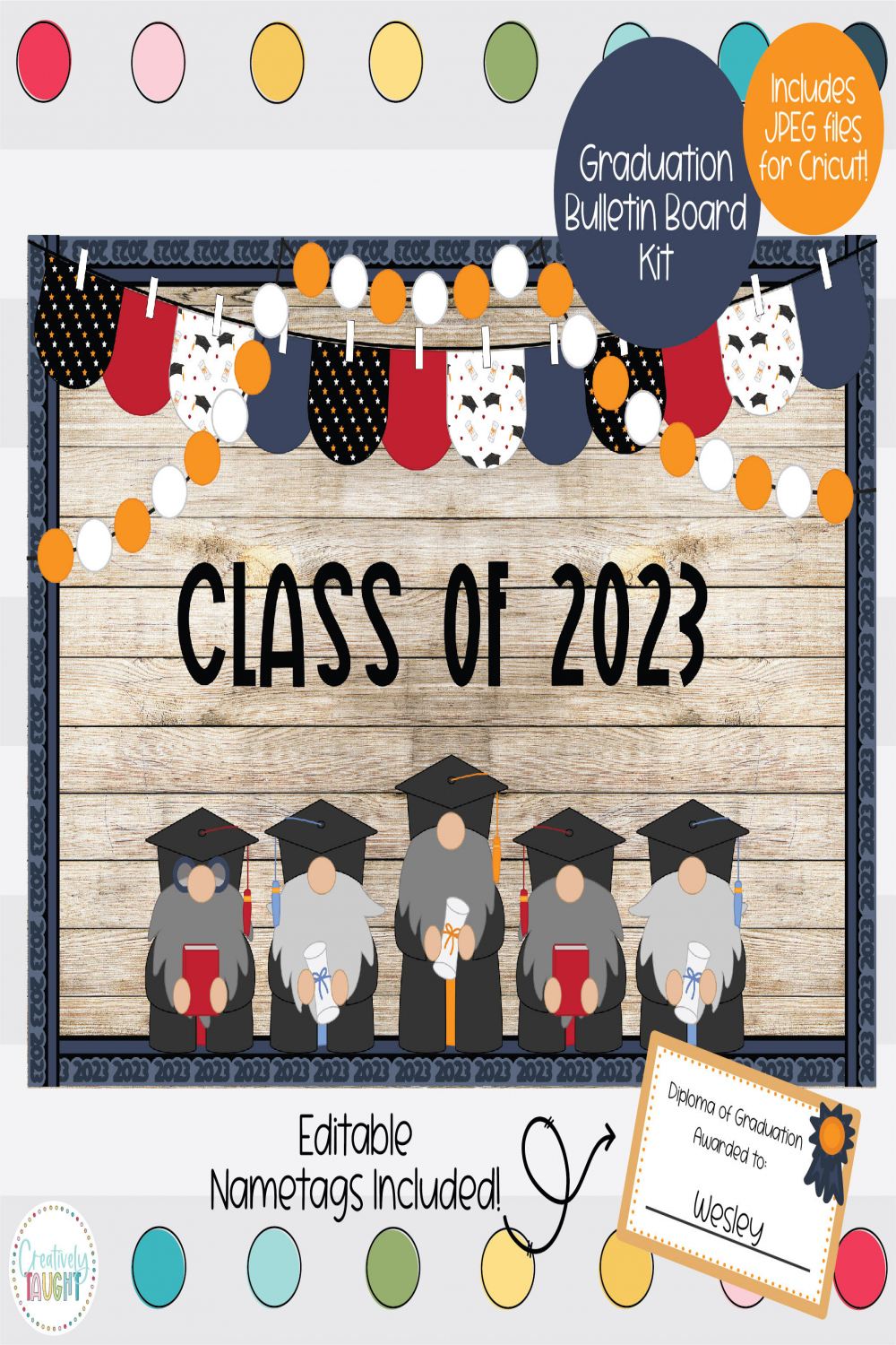 Graduation Bulletin Board Kit Graduating Gnomes - Etsy