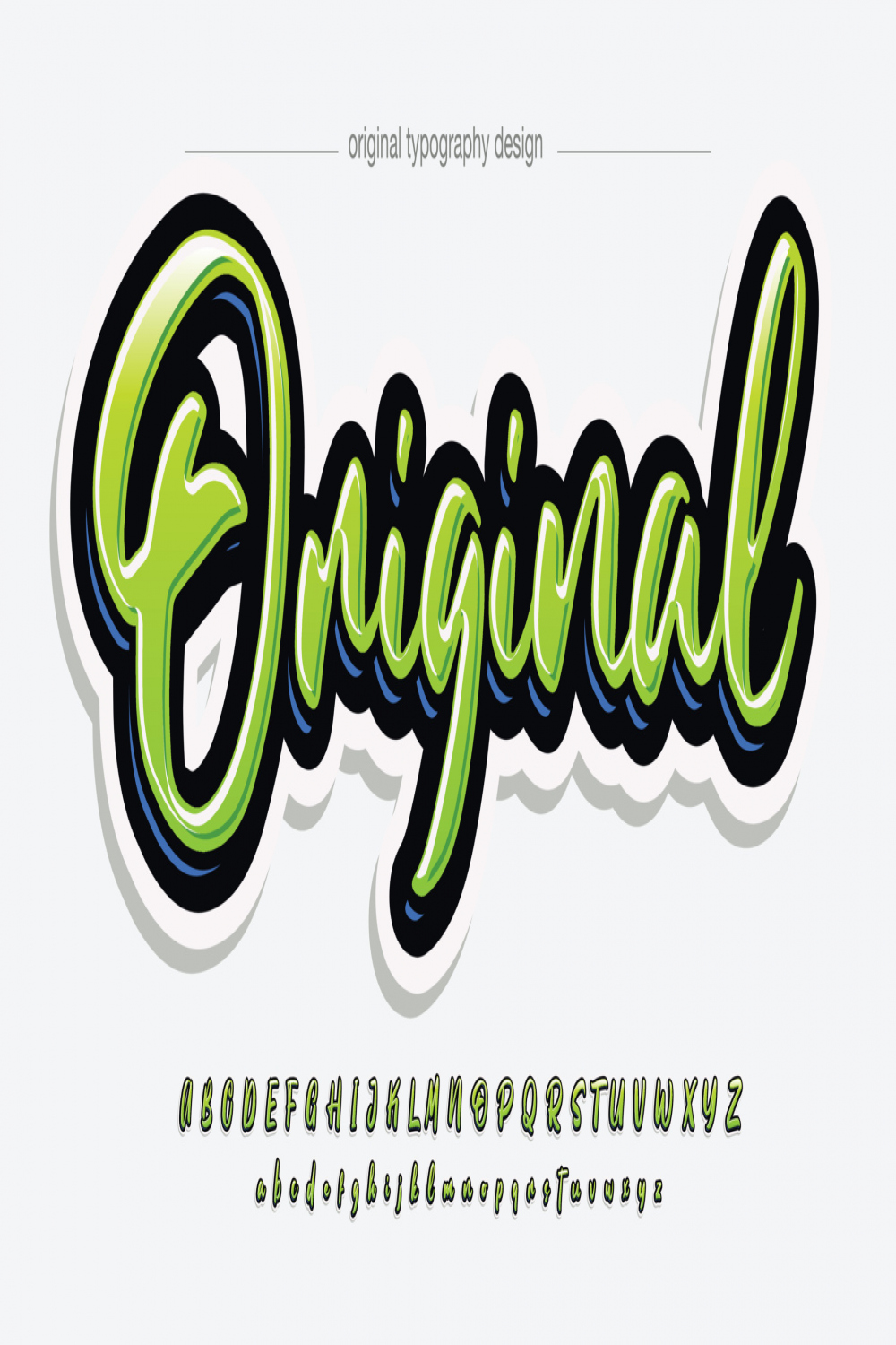 Green d cursive bold calligraphy font  Vector Art at Vecteezy