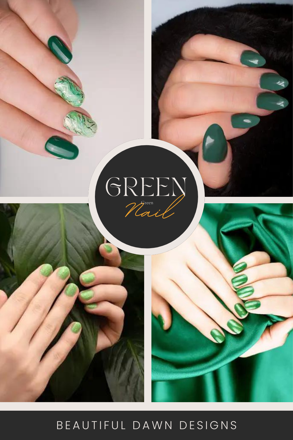 Green Nail Designs to Make You Feel Fresh and Renewed  by