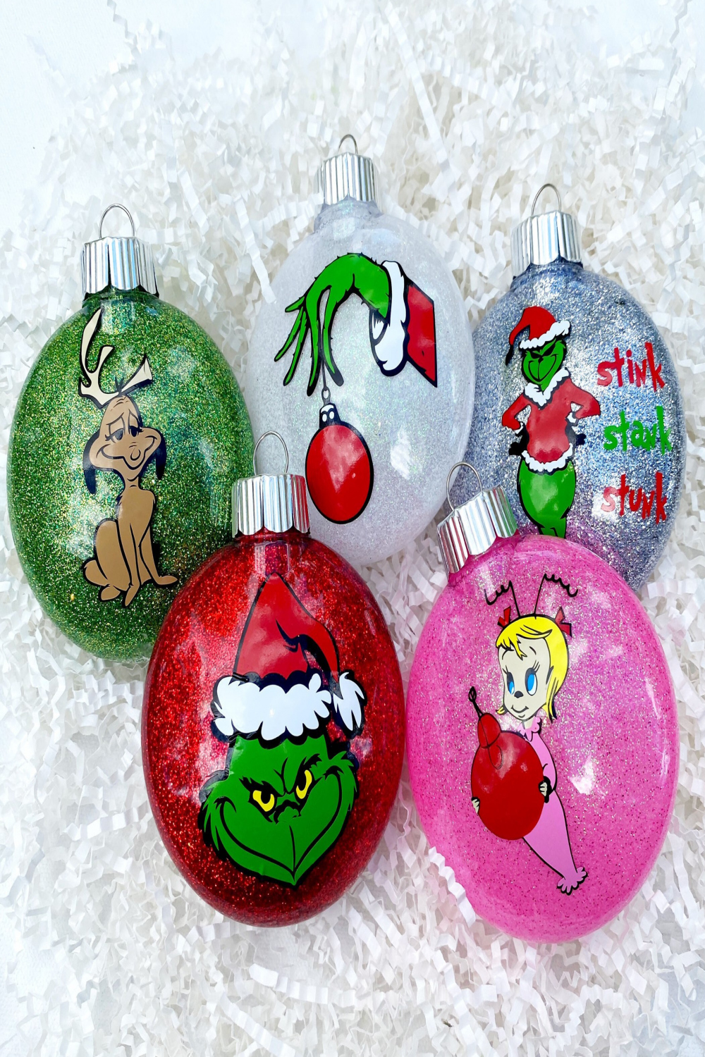 Grinch Christmas Ornaments Set of  / Christmas decor / - Etsy