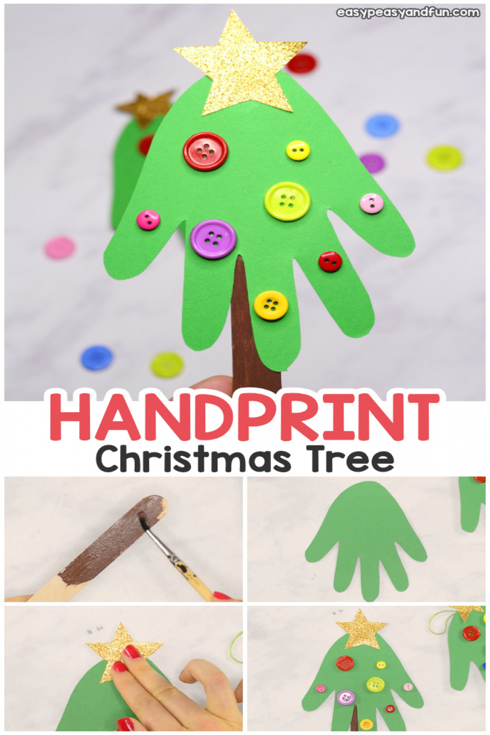 Handprint Christmas Tree - Christmas craft for kids or a DIY