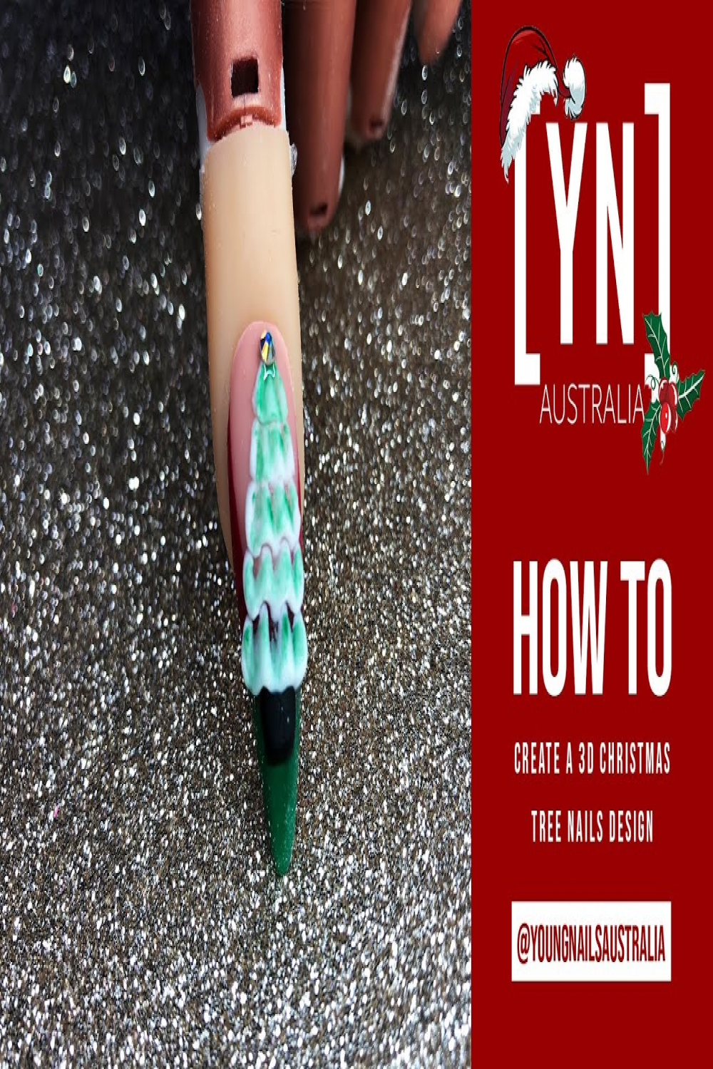 How to Create a D Christmas Tree Nail Design