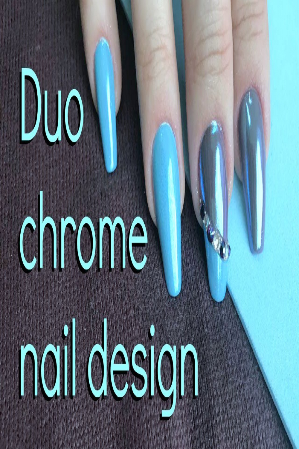 How to: Duo Chrome color nail design  Step by step tutorial