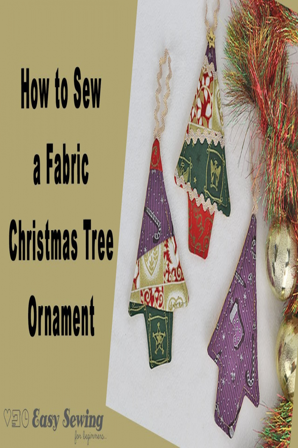 How to Sew a Fabric Christmas Tree Ornament