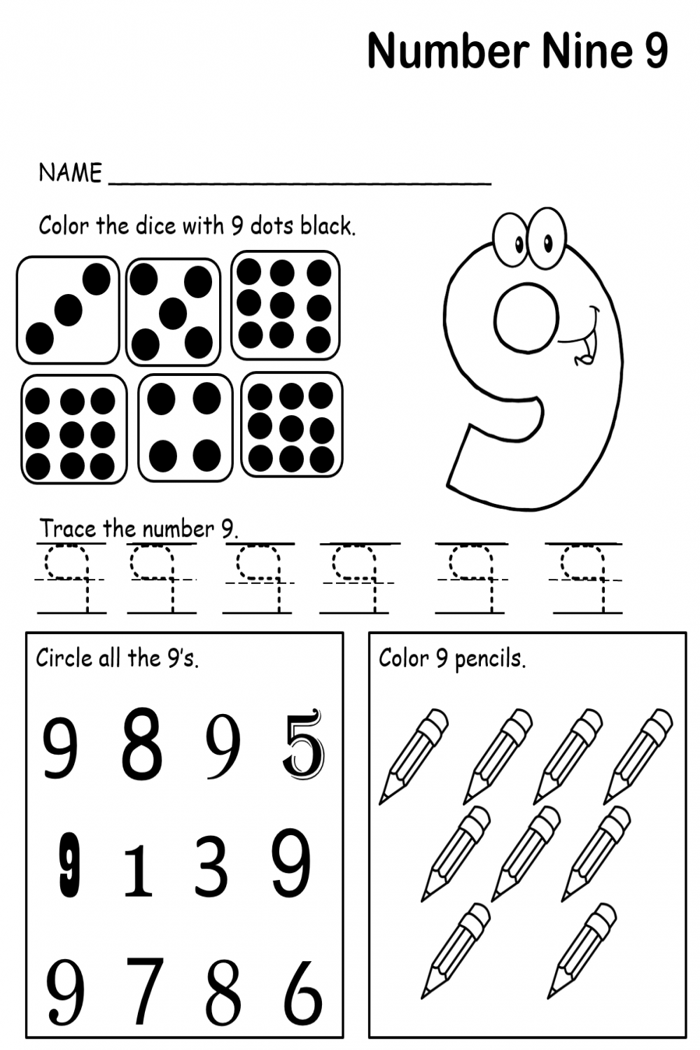 Kindergarten Worksheet Learning Number   Kindergarten worksheets