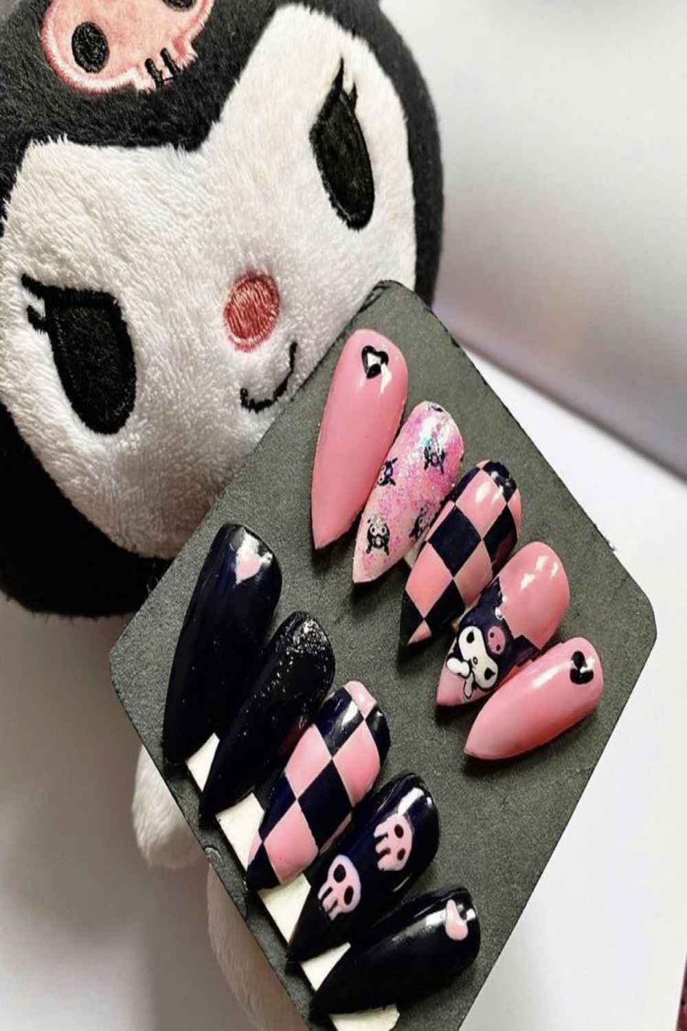 kuromi nails  Дизайнерские ногти, Ногти, Гелевые ногти