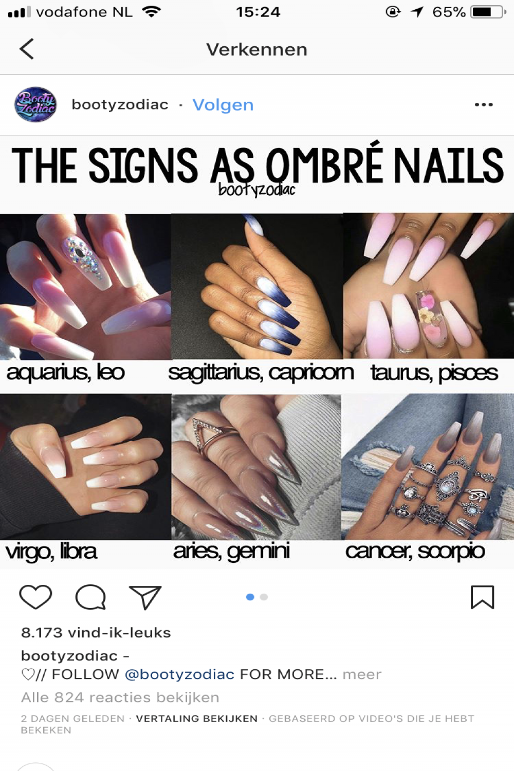 Libra 😍❤️👌🏽  Acrylic nails, Different types of nails, Zodiac