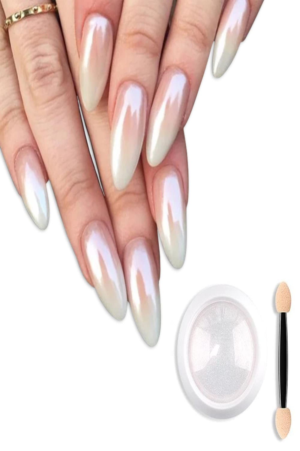 Magic White Pearl Chrome Nail Powder Solid Glitter Fairy Shell Nails Art  Powder Holographic Ice Transparent Aurora Moonlight Maniküre Pigment mit