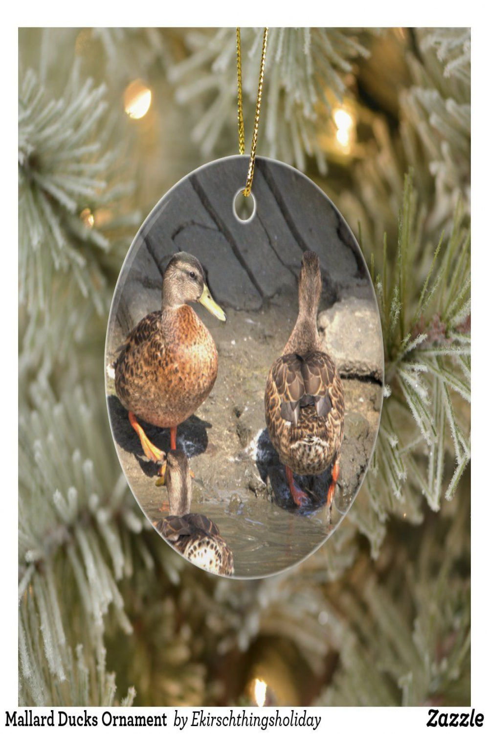 Mallard Ducks Ornament  Zazzle  Duck ornaments, Ornaments