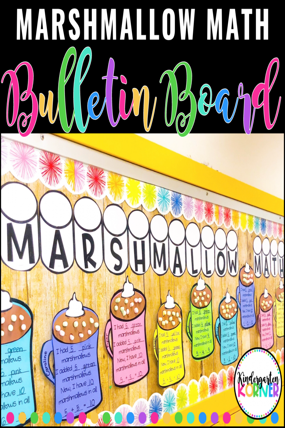 Marshmallow Math Winter Bulletin Board  Math Craft with Bulletin Board  Letters  Kindergarten, st Grade