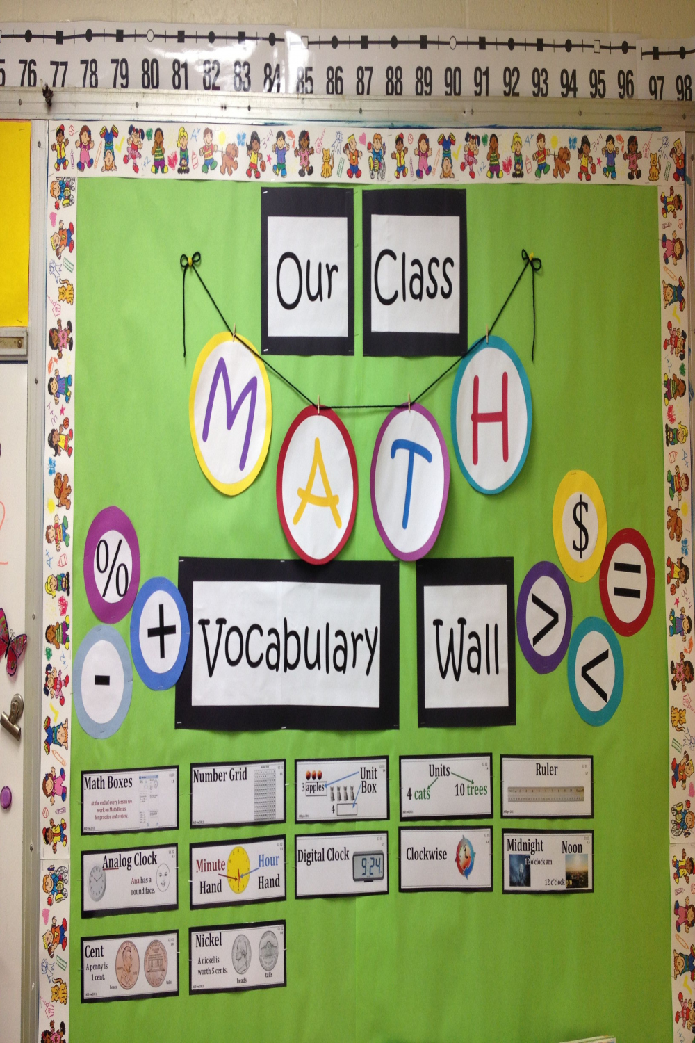 Math vocabulary bulletin board  Math bulletin boards, Math