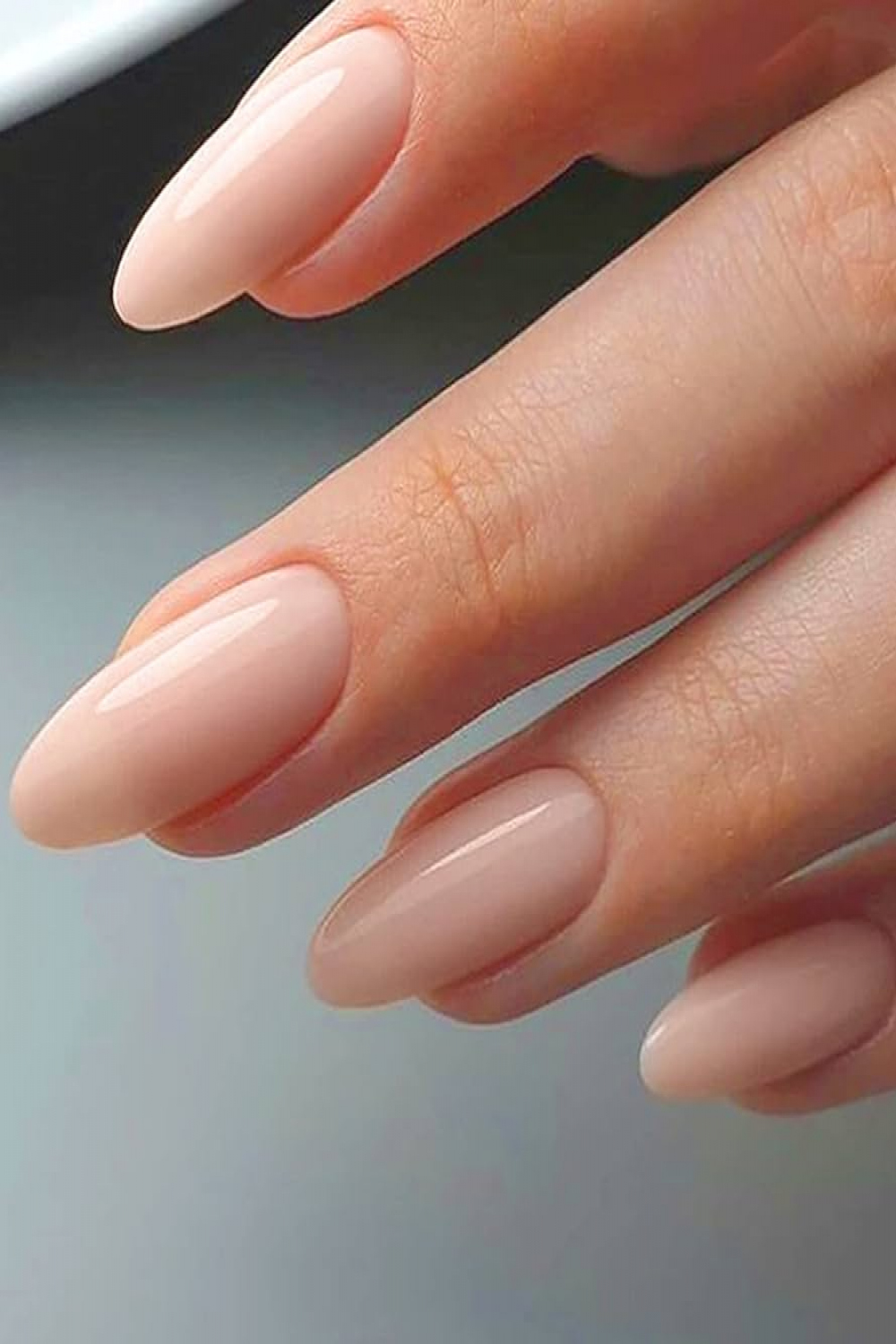 Morily Press on Nails Medium - Nude Almond Fake Nails Solid Color Pink  Glossy False Fingernails in  Sizes, Long Stick on Nails for Women - Pcs