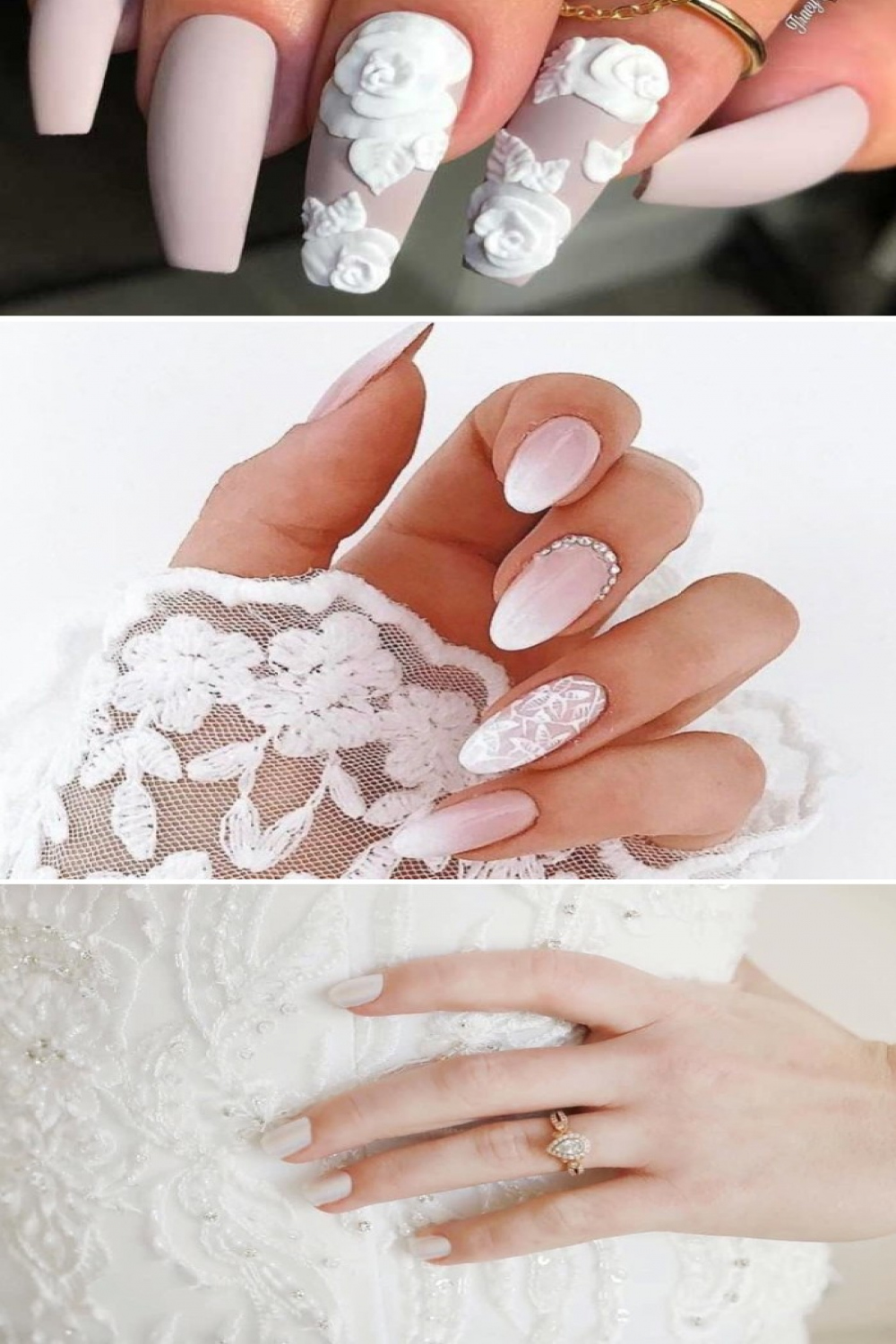 most beautiful bridal Wedding nails