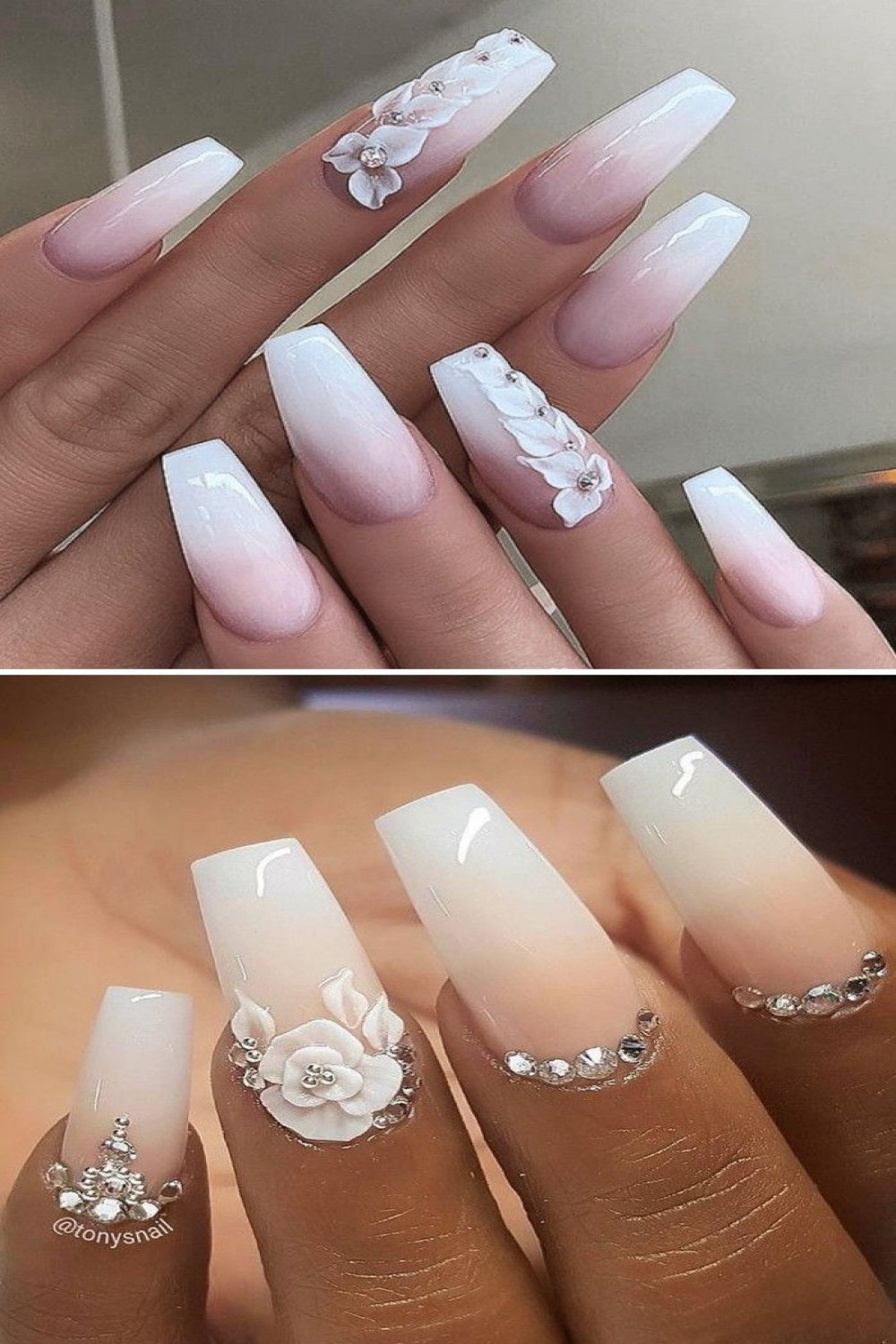 most beautiful bridal Wedding nails