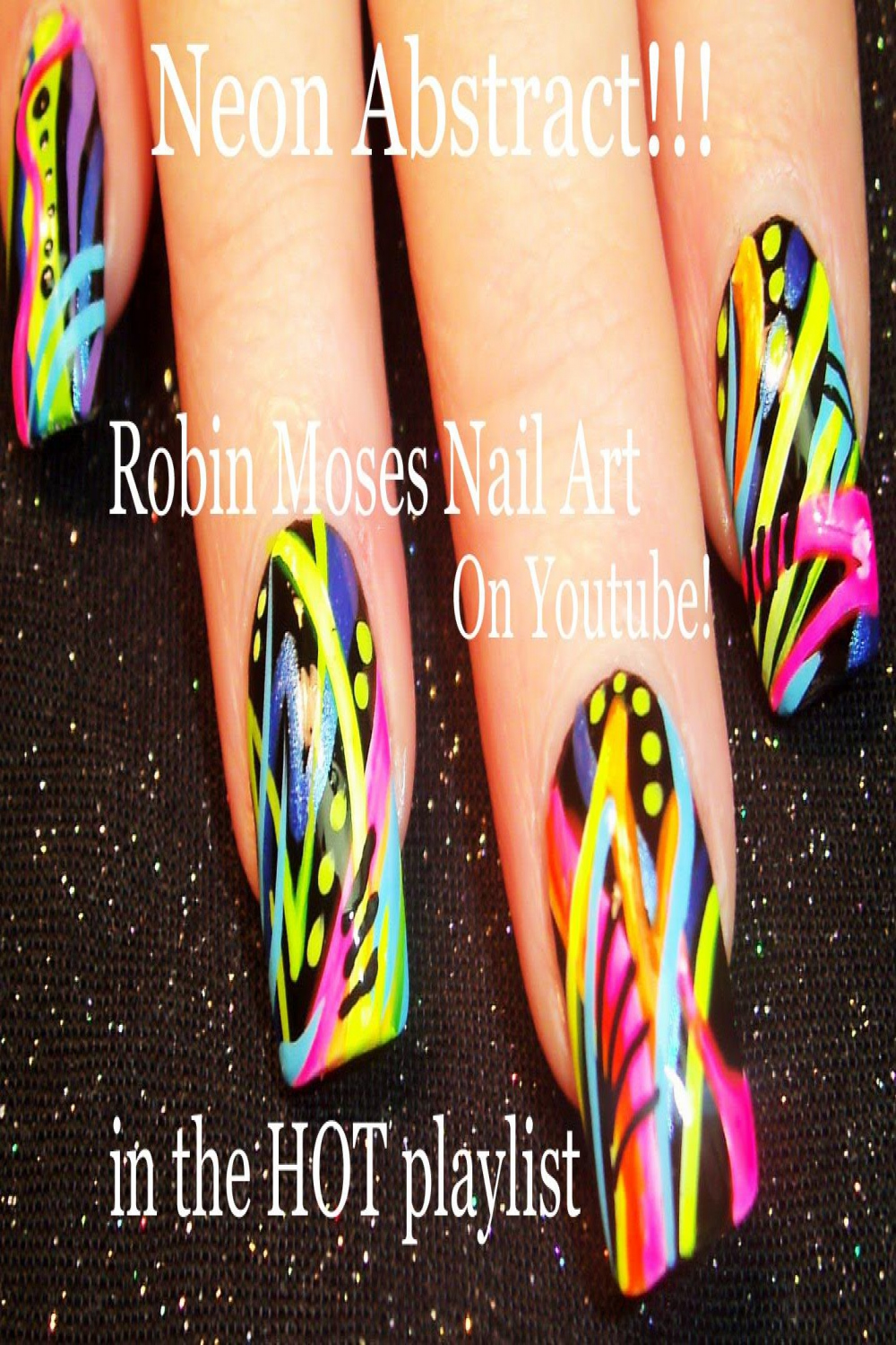 Nail Art Tutorial  DIY NEON Abstract nails  