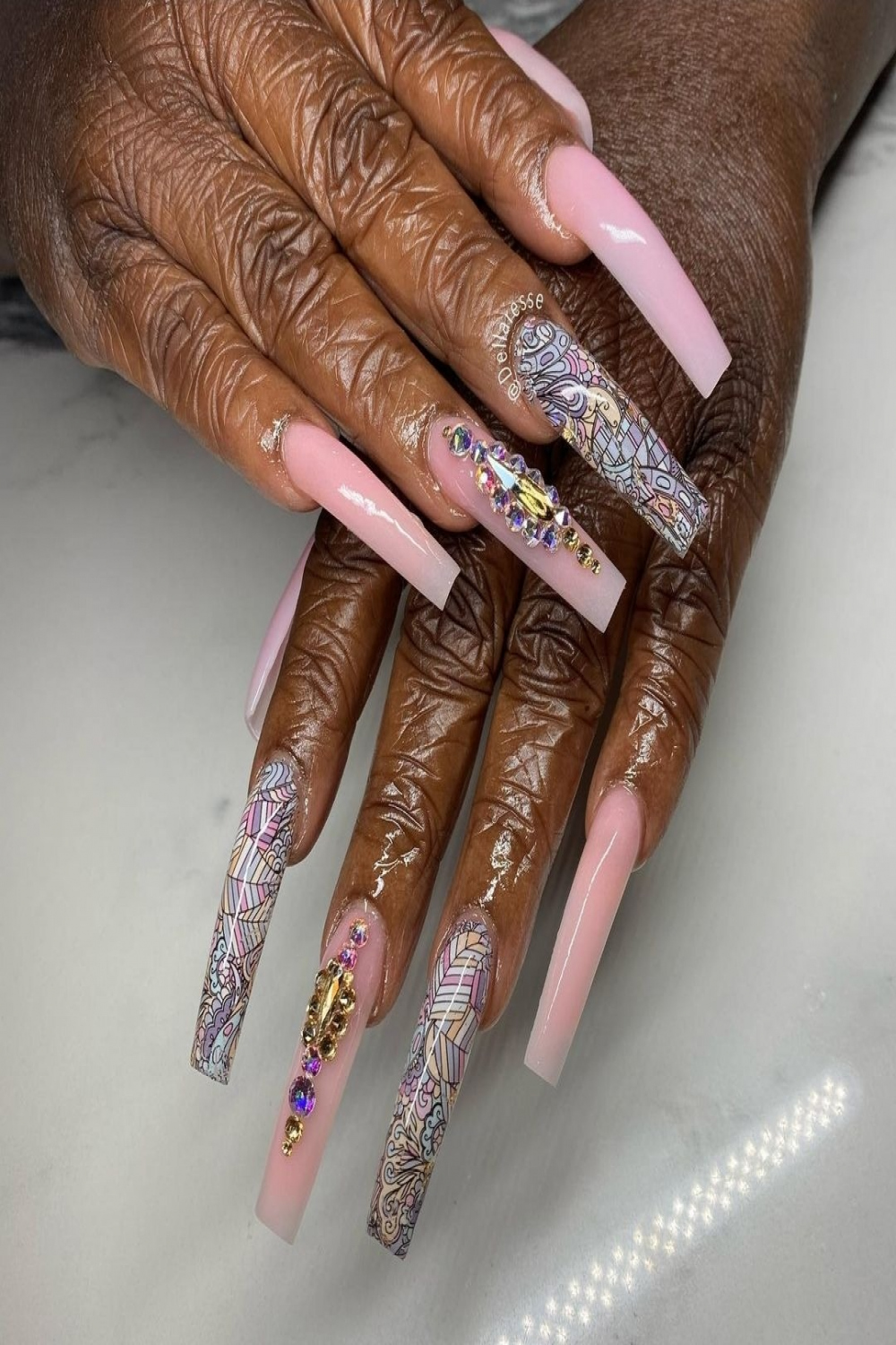 Nails on Black Women — Beautiful 💗〰️💅🏾 #DellaResse