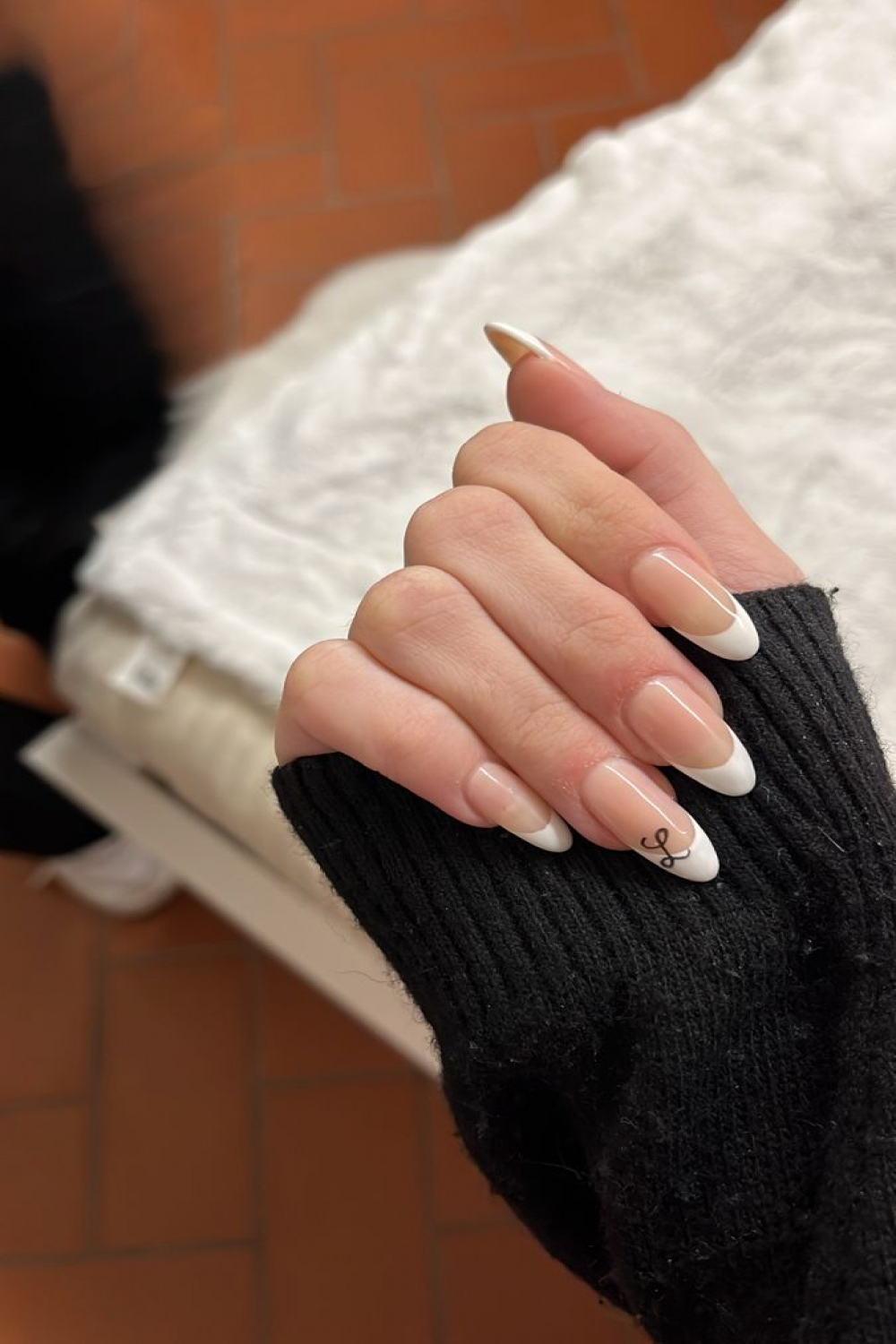 Nails with letter💅🏻 in   Fake nails french, Pink acrylic