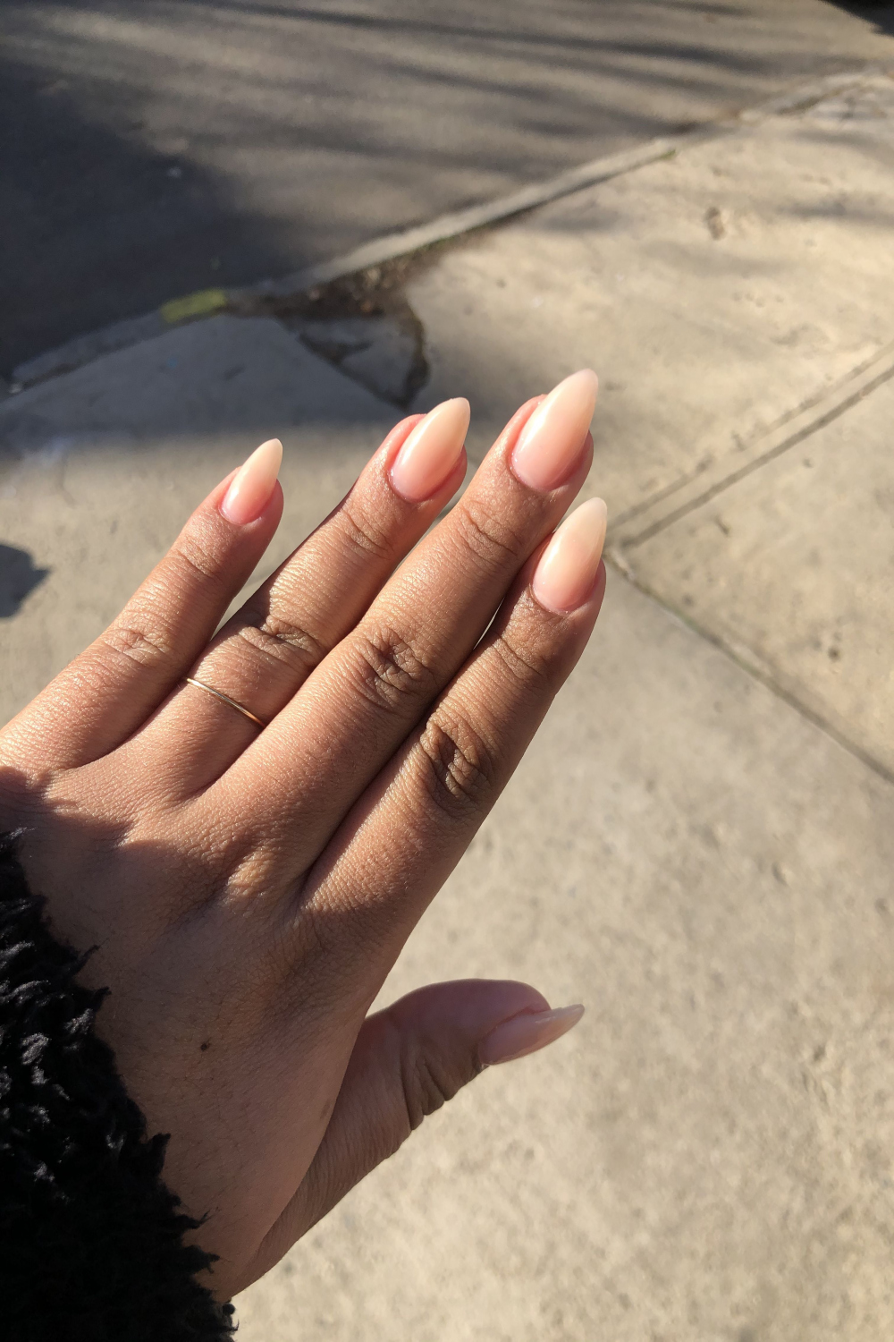 Natural Pink Almond Nails  Almond nails, Nail length, Minimal