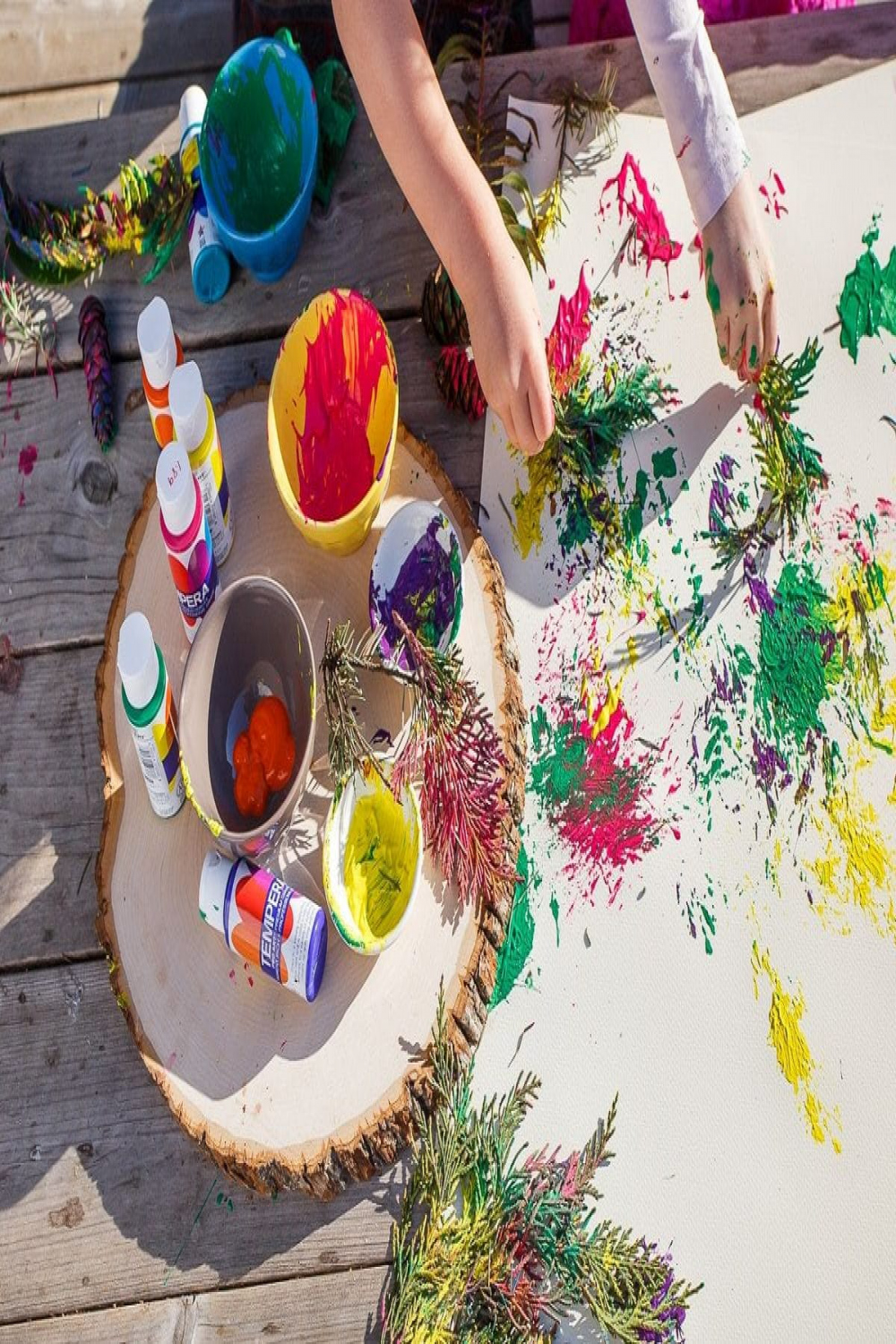 Nature Art Activities for Toddlers: Painting with Leaves, Flowers