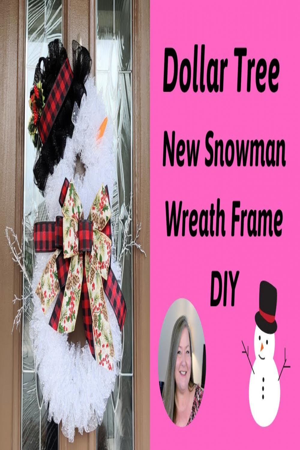 New Dollar Tree Snowman Wreath Form DIY ~ Snowman Wreath Tutorial ~  Christmas Wreath ~ Winter Wreath