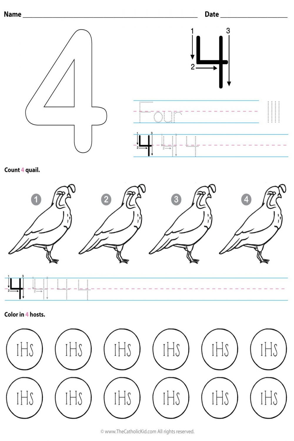 Number Worksheets - Download Pack - TheCatholicKid