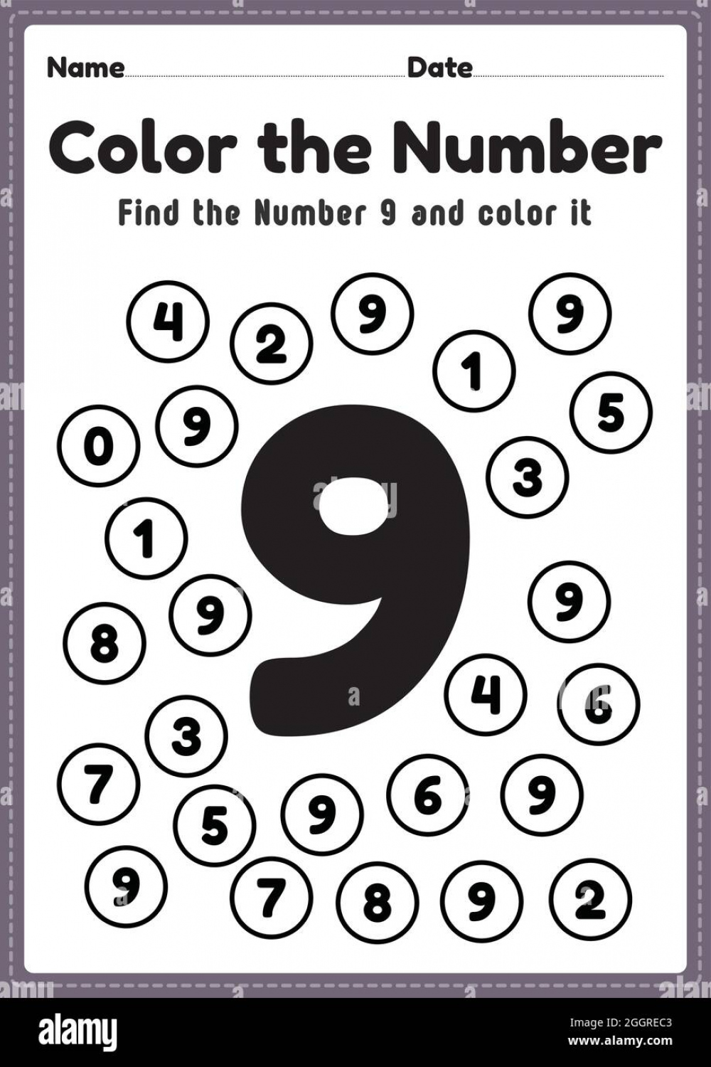 Number worksheets for preschool, number  coloring math activities