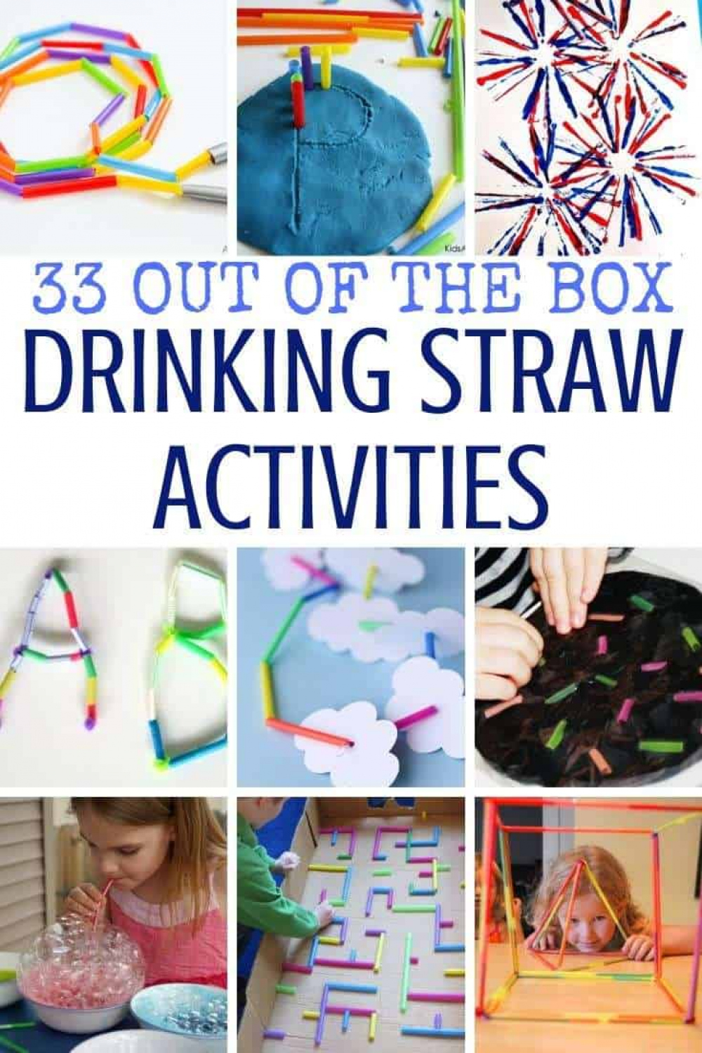 Out of the Box Activities with Drinking Straws for Kids