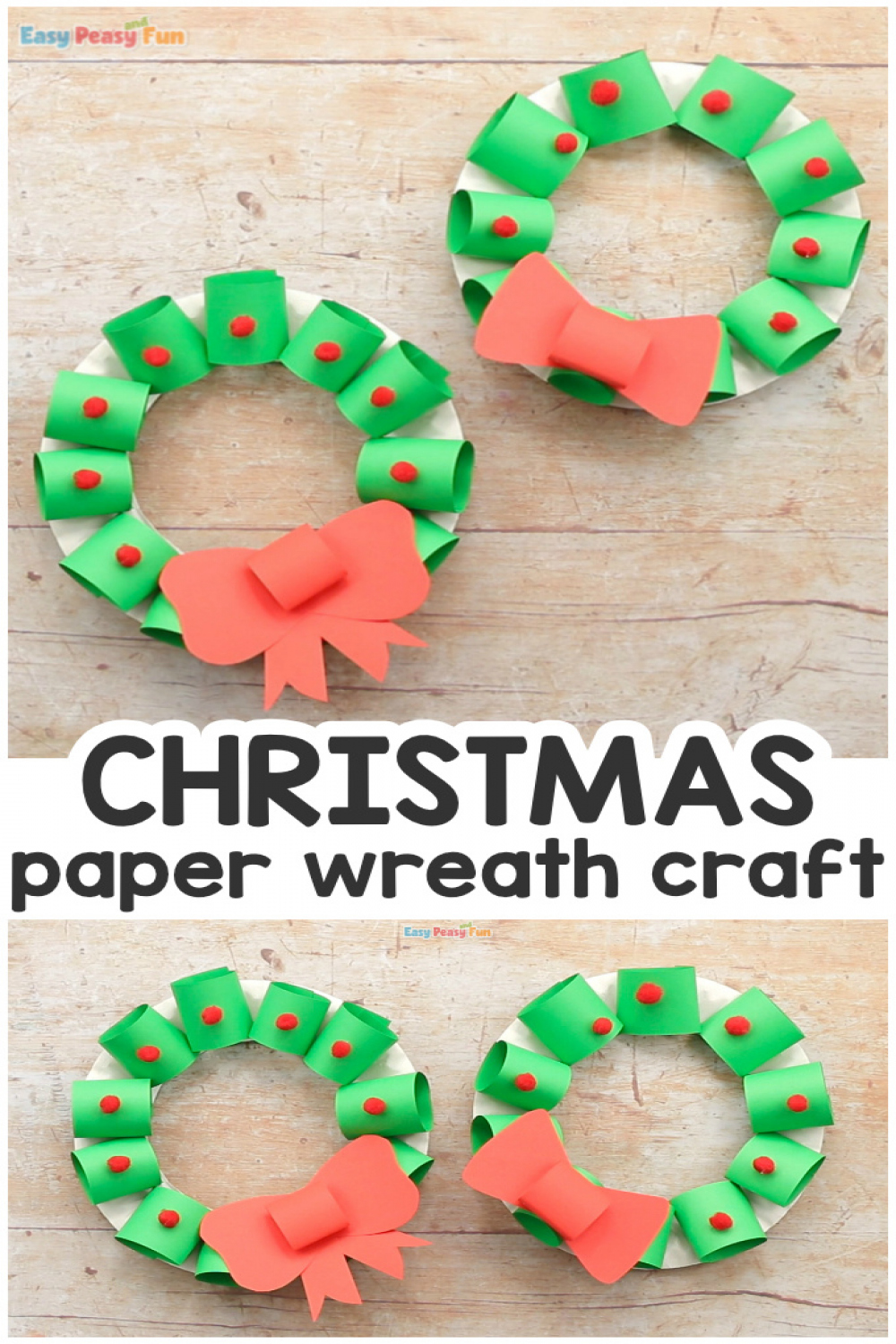 Paper Plate Christmas Wreath Craft - Easy Peasy and Fun