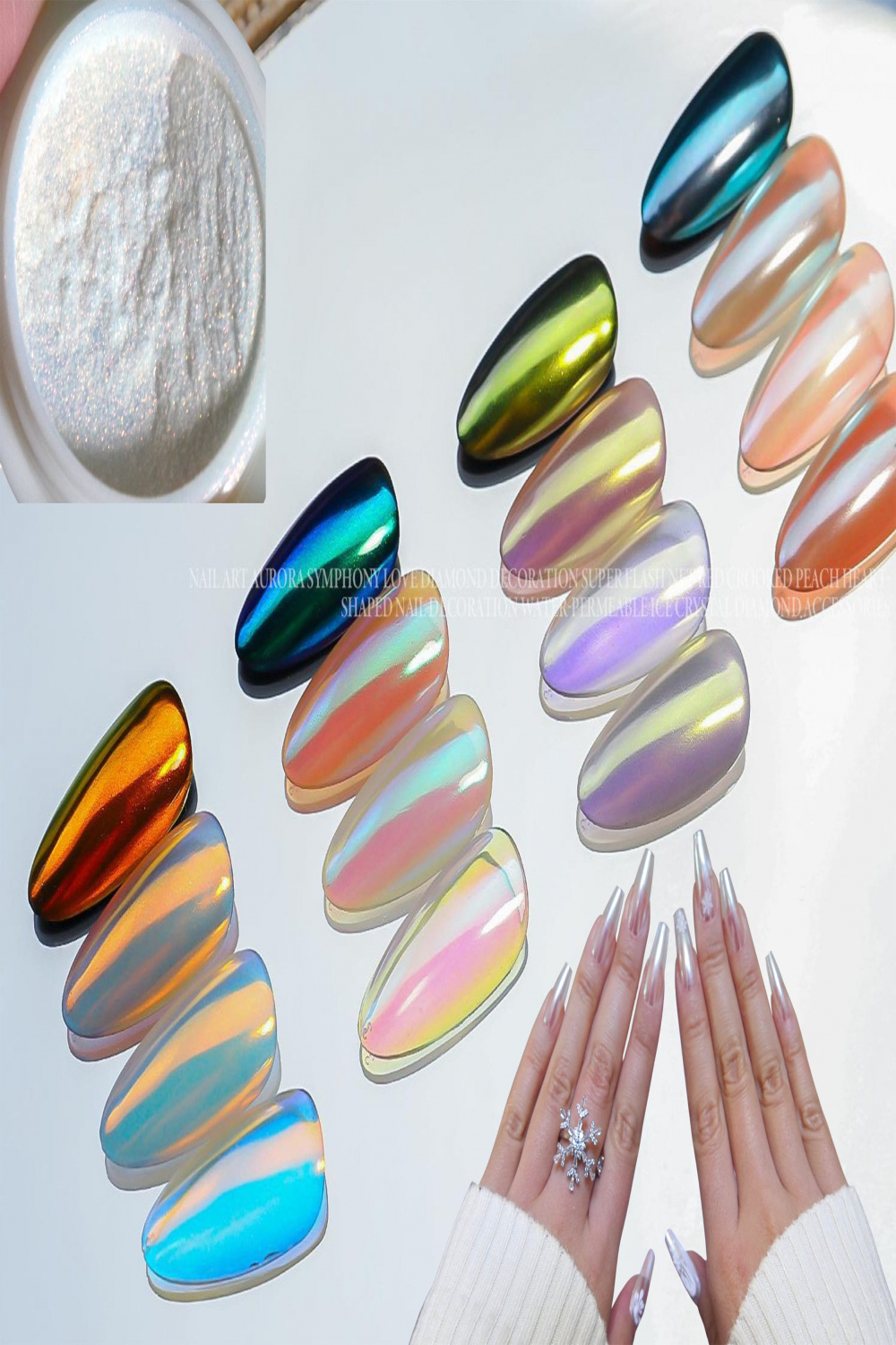 Pearl Chrome Nail Powder mit Multi Color Shifting Metallic - Etsy