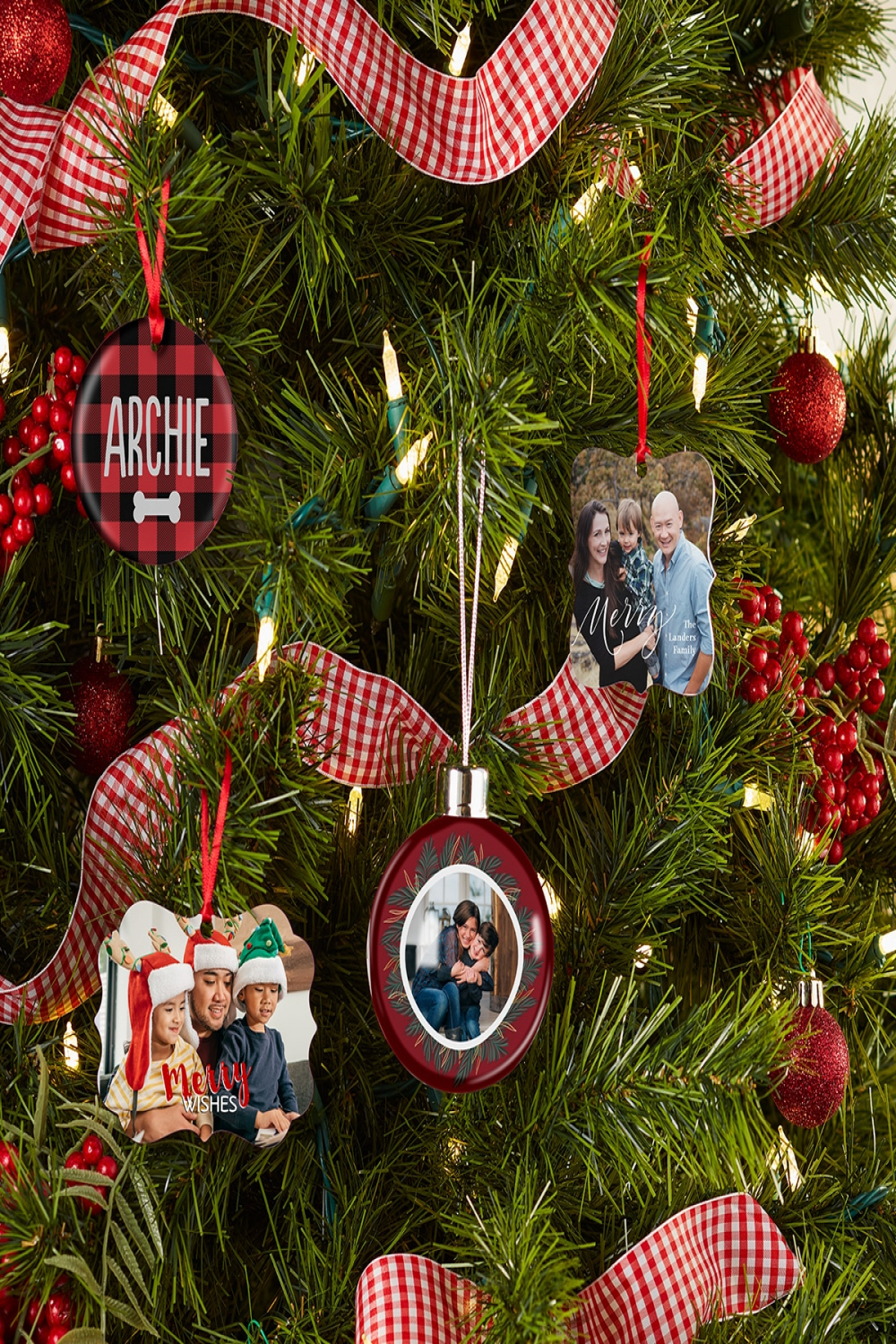 Photo ornaments to trim your tree with personality!  Snapfish UK