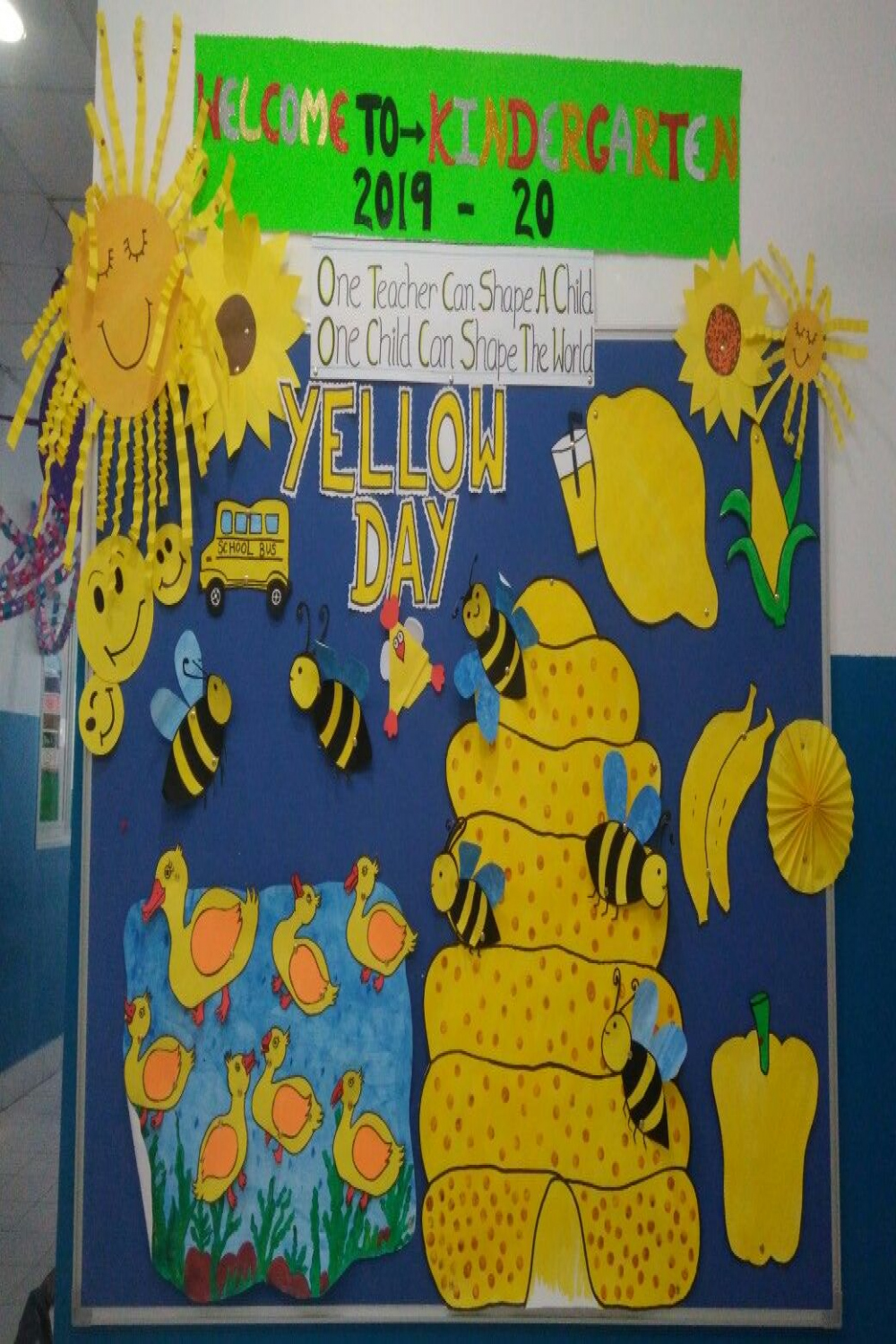 Pin by Akila kumar on Yellow day bulletin board  School crafts