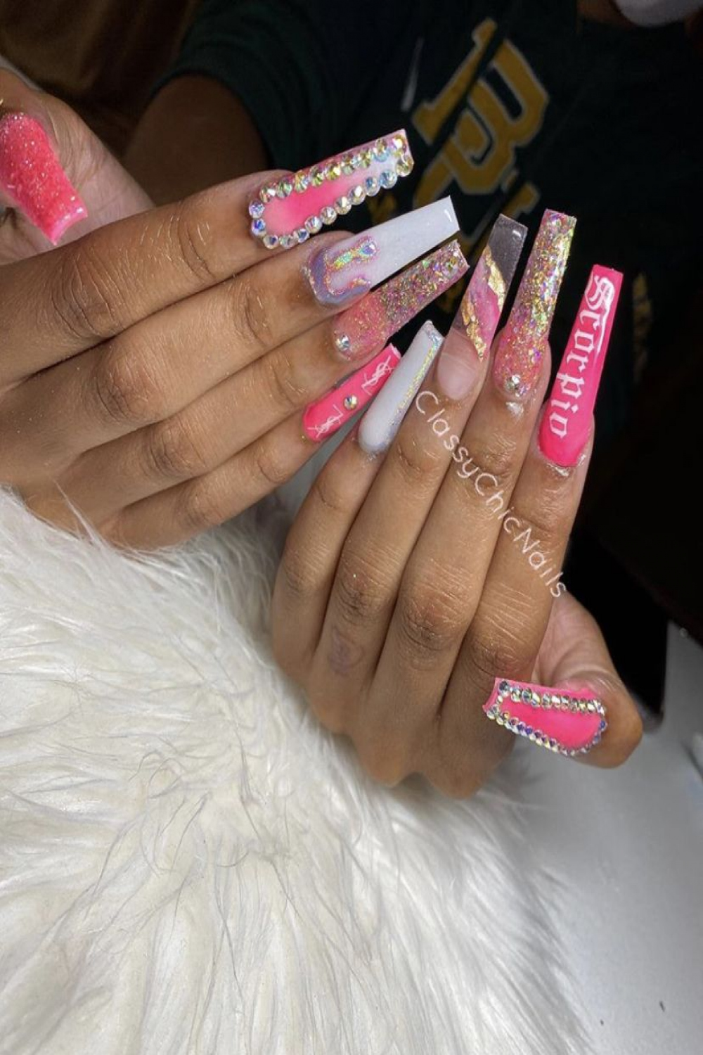 Pin by Arkjia on Next look nails  Long square acrylic nails