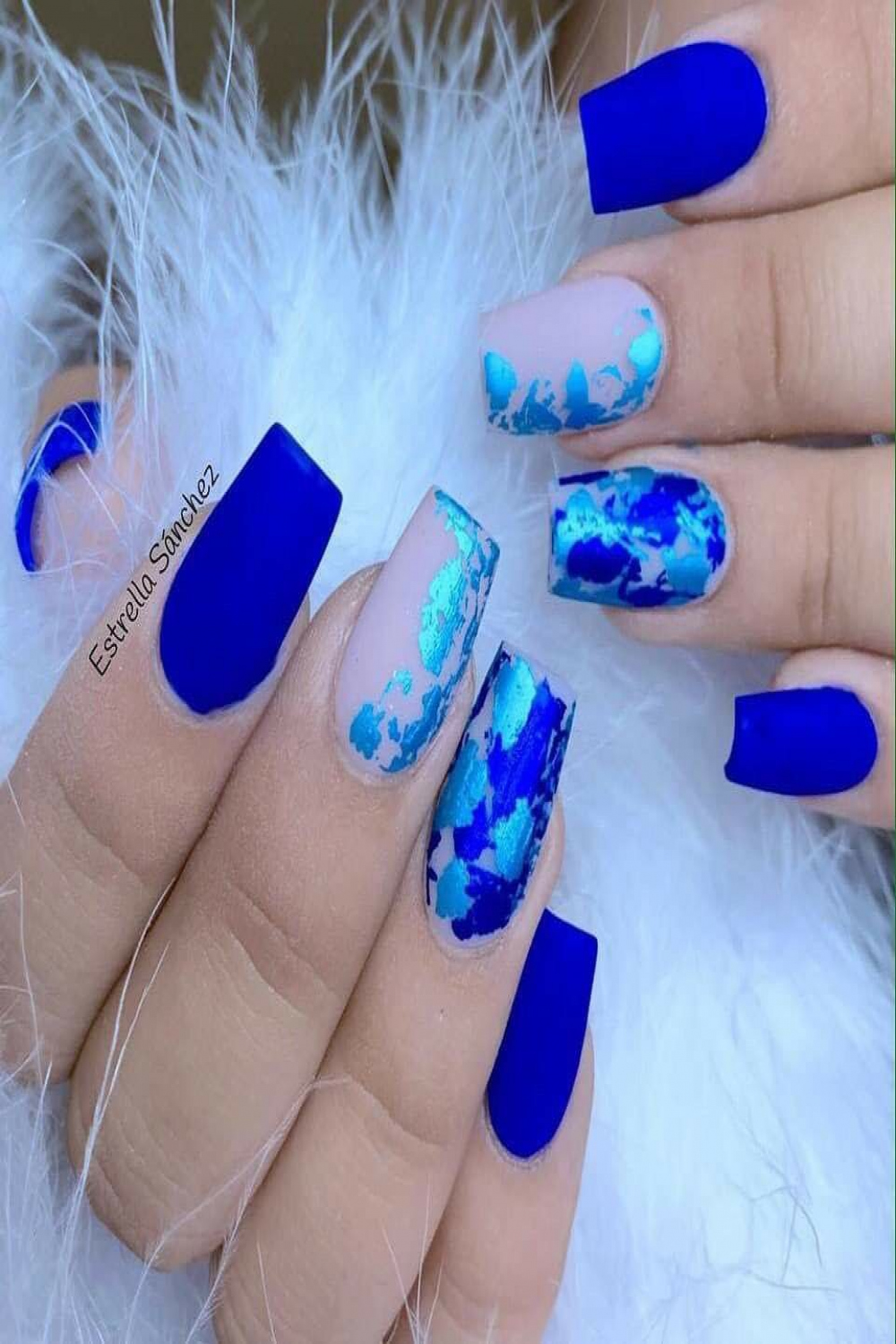 Pin by maria torres on beauty  Royal blue nails designs, Royal