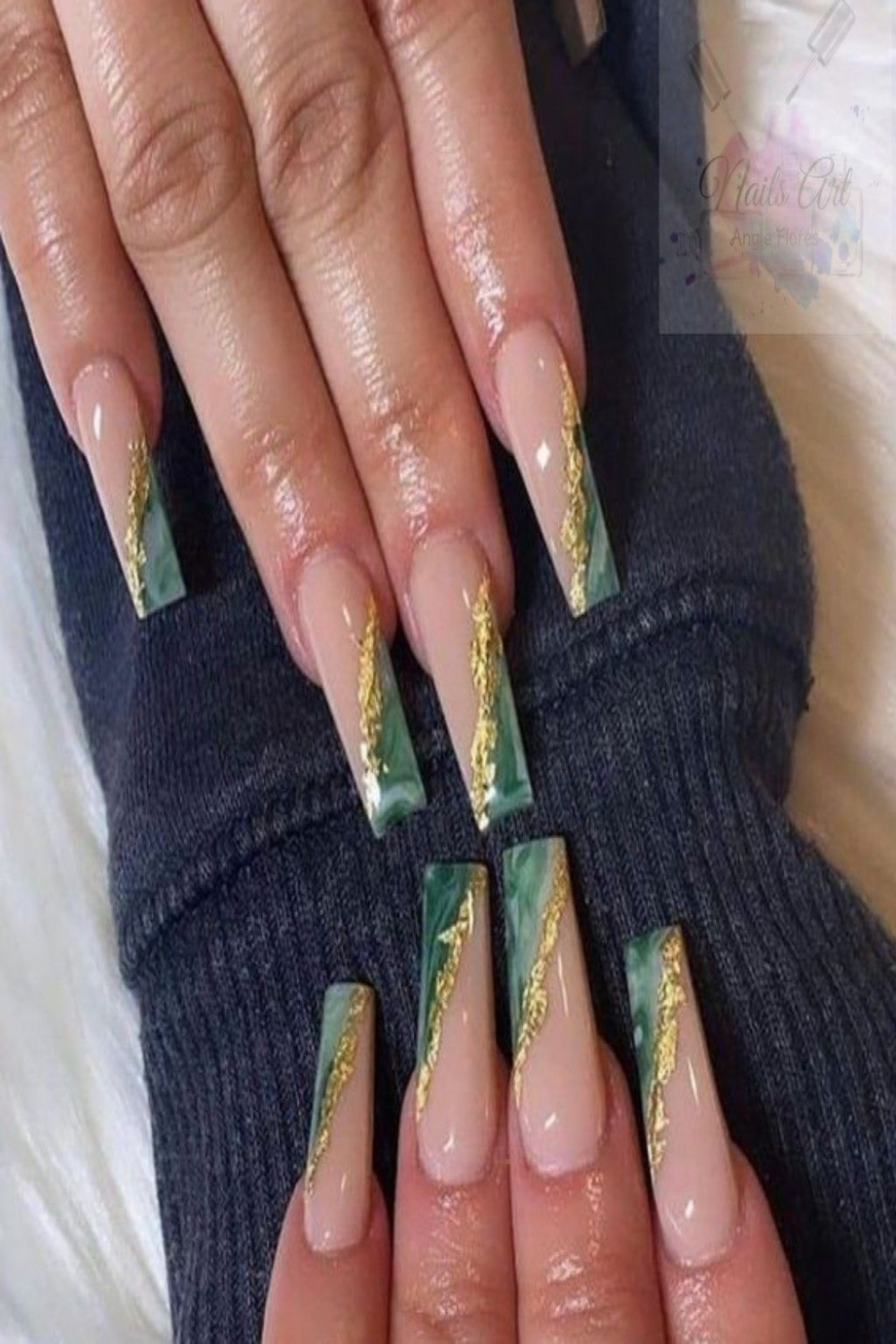 Pin by Nashanda Spence on Cute acrylic nails  Green acrylic nails