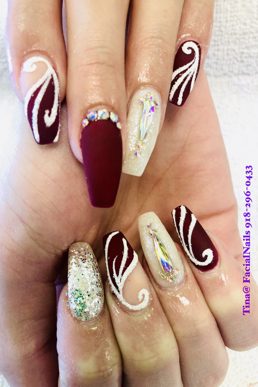 Pin by Sharon Kiehl on nails  Wine nails, Burgundy nails