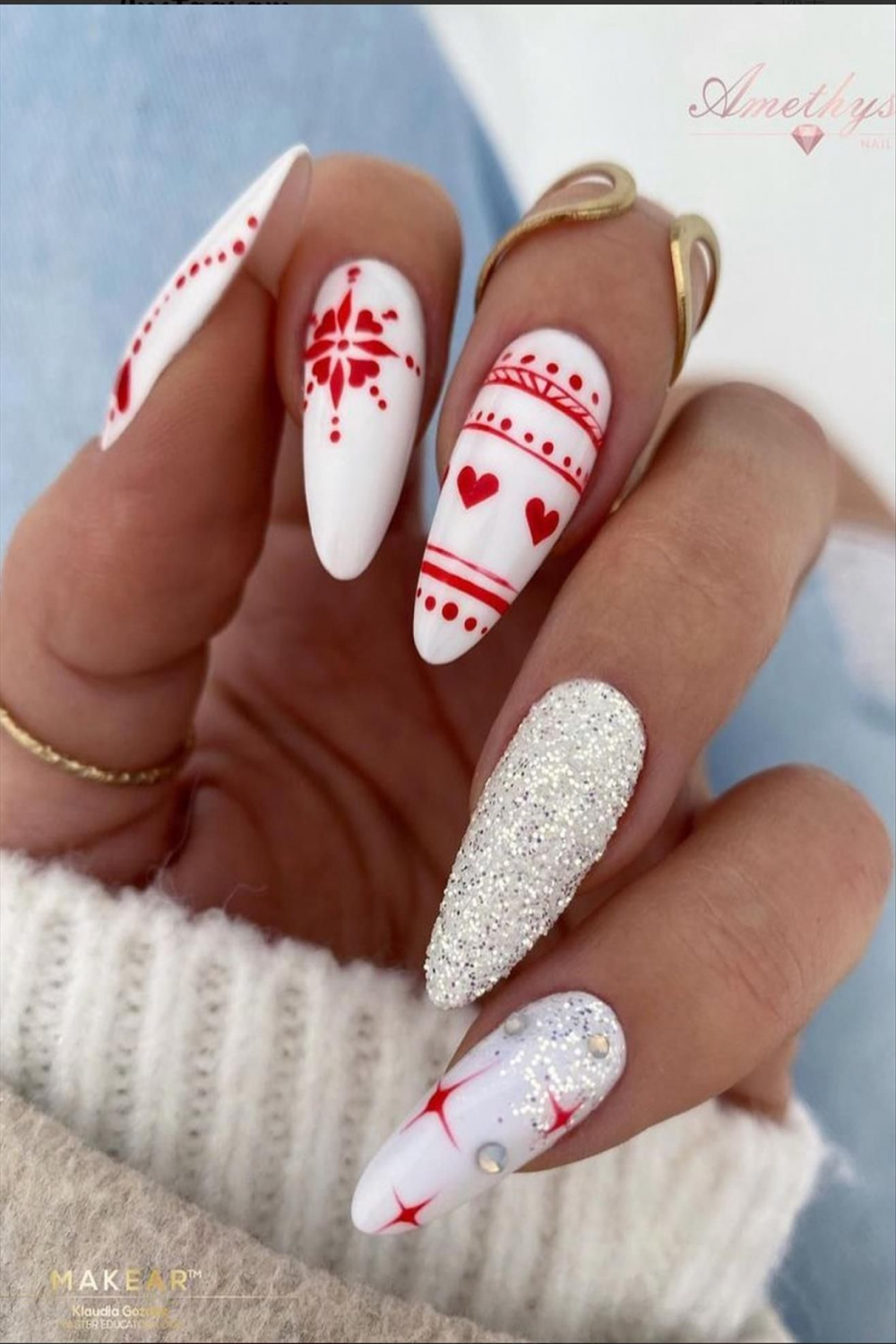 Pin em Christmas nails design