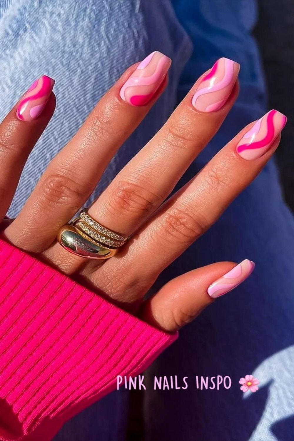 PINK NAILS INSPO 🌸  Pink acrylic nails, Pink nail designs