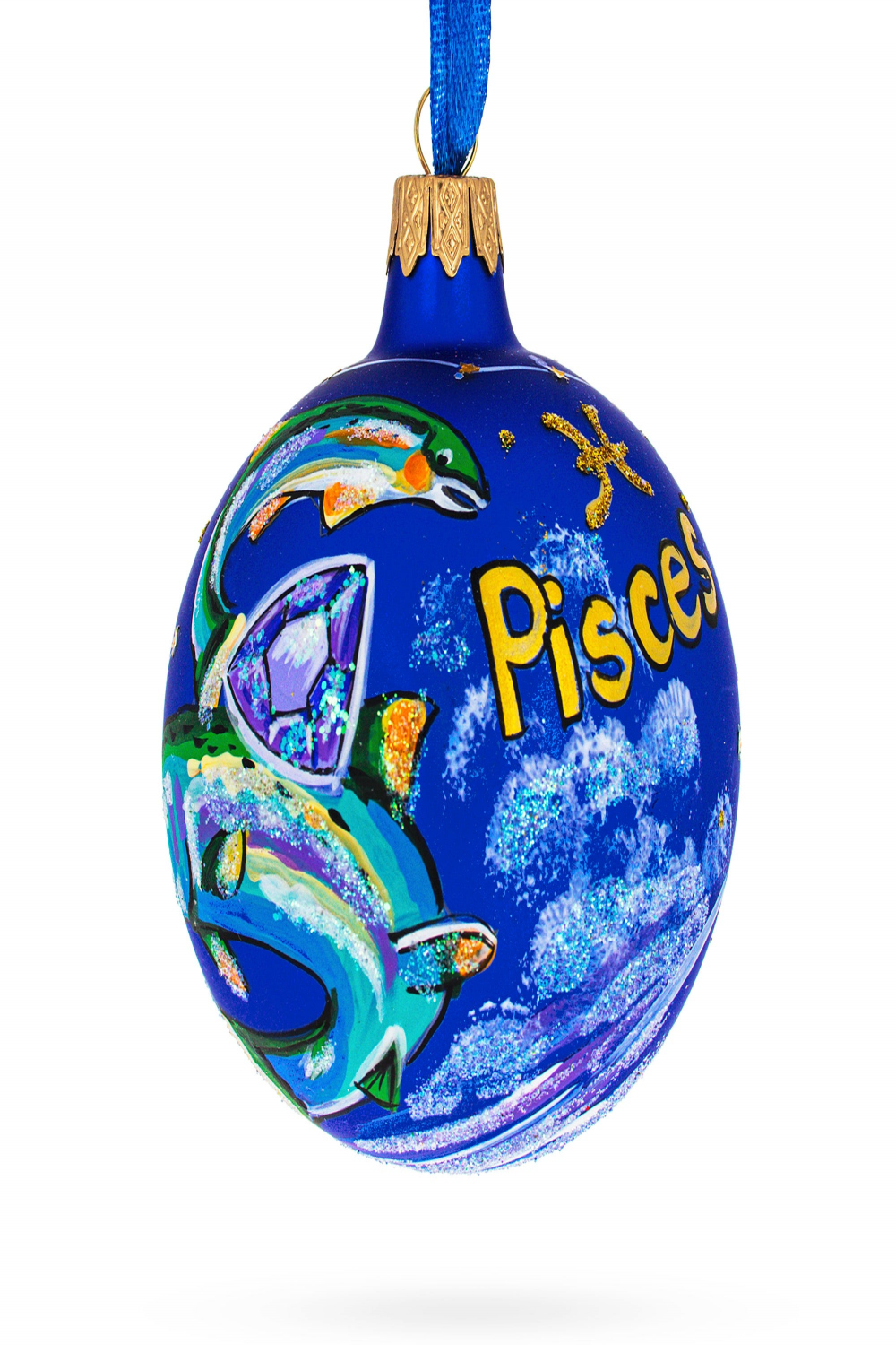 Pisces Astrological Zodiac Horoscope Sign Glass Ball Christmas