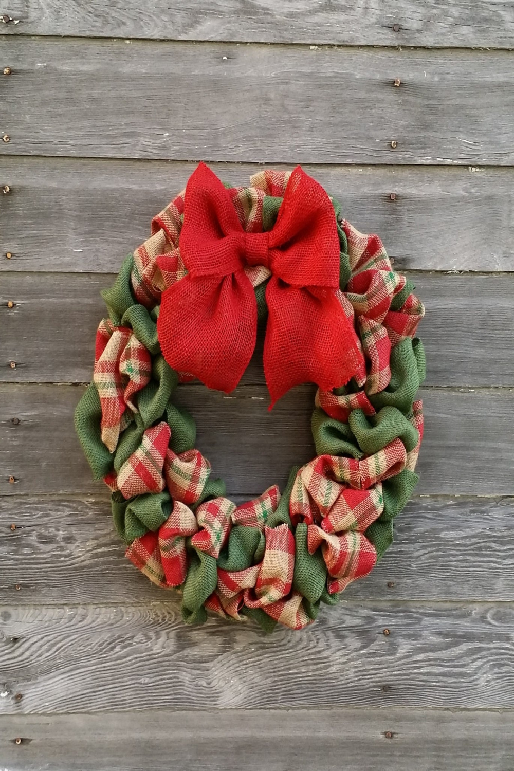 Plaid Burlap Christmas Wreath Plaid Burlap Wreath Christmas - Etsy