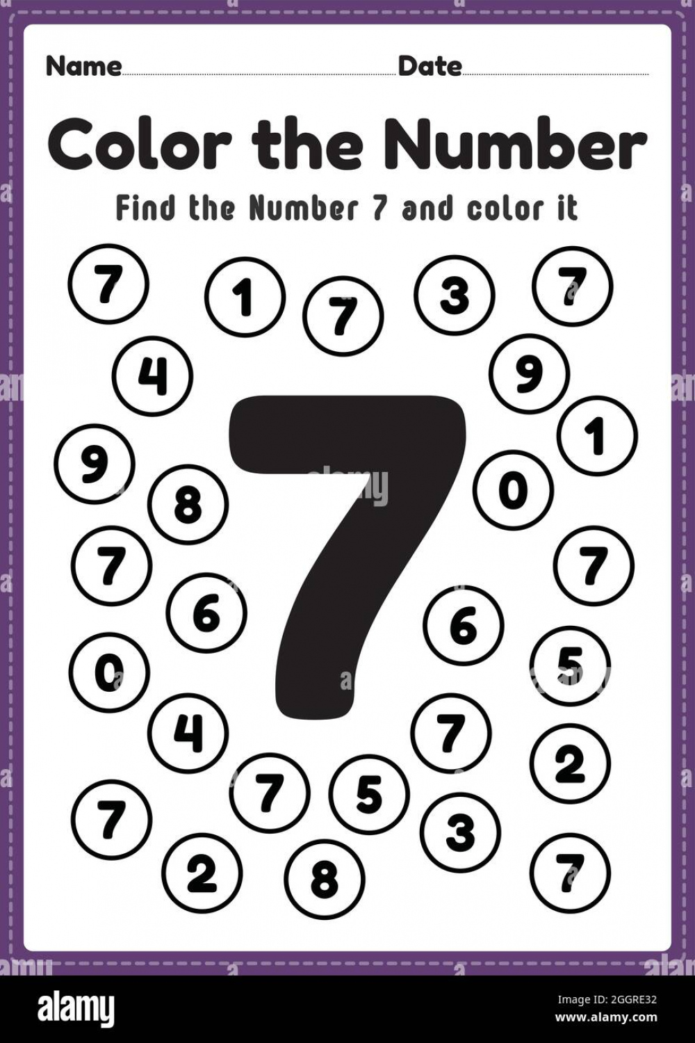 Pre k math worksheets, number  coloring maths activities for