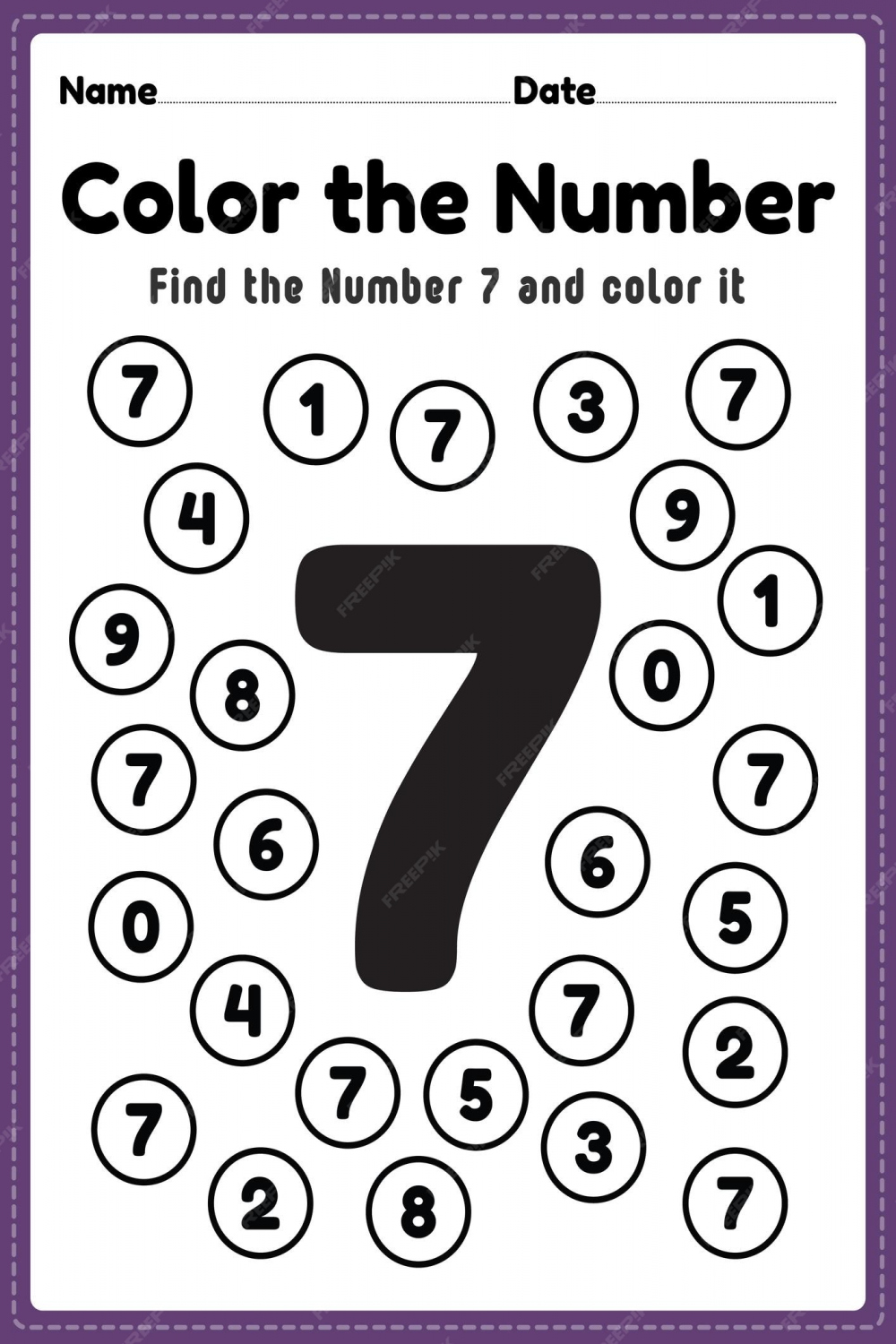 Premium Vector  Pre k math worksheets number  coloring maths