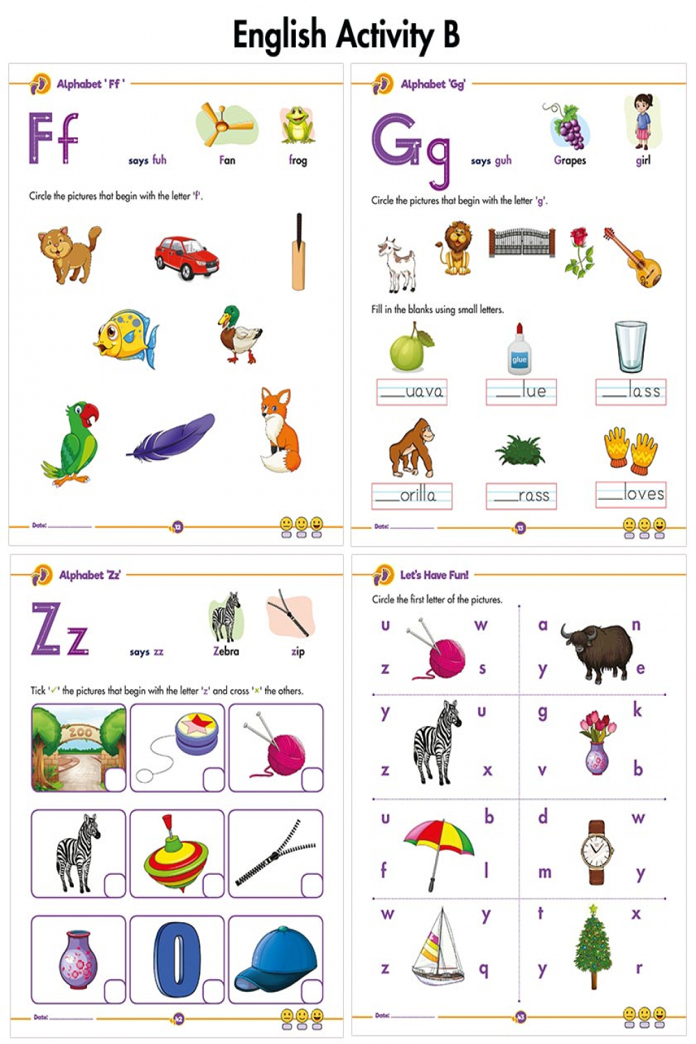 Preschool English Learner Activity Worksheet Pack For Home School