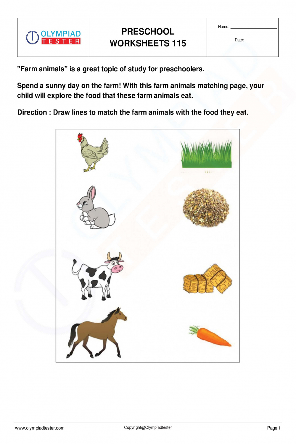 Preschool Worksheets - Set   Kindergarten worksheets