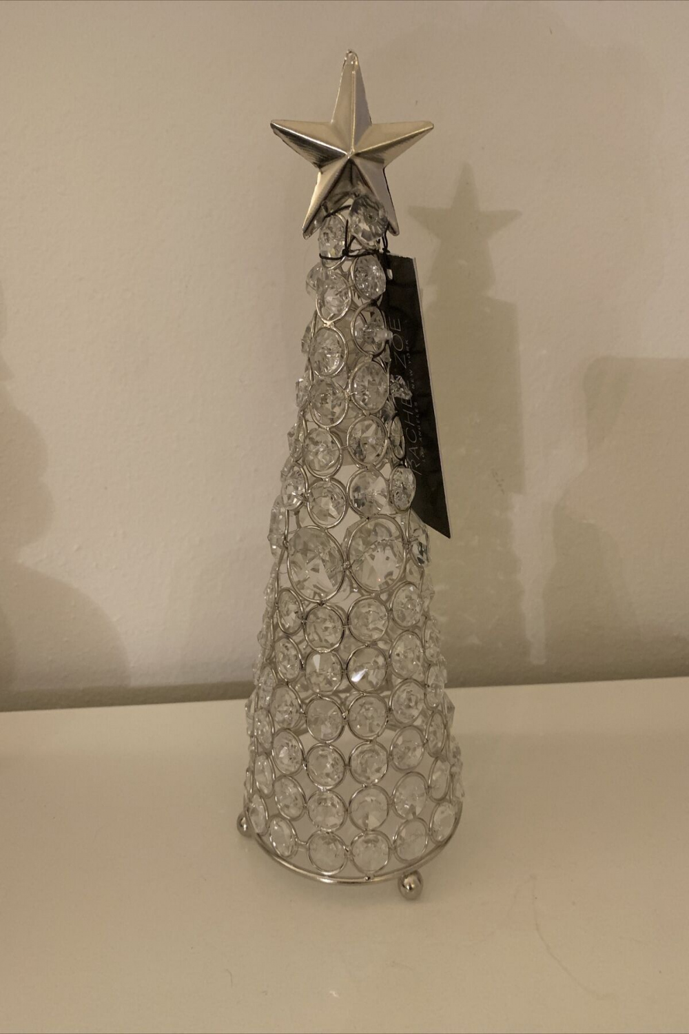 Rachel Zoe Christmas Tree Plastic Crystal Statue Christmas Holiday