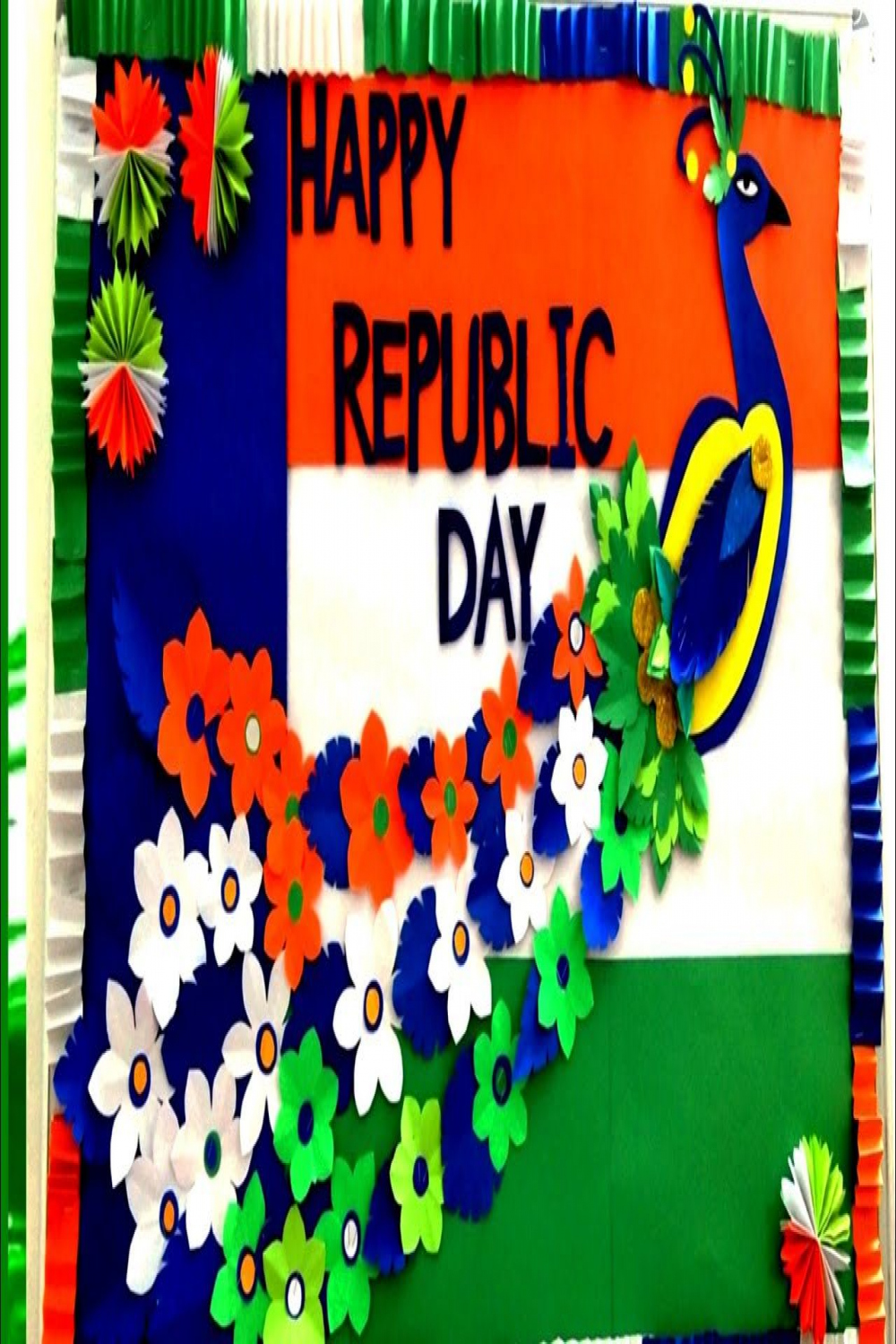 Republic Day decoration bulletin board idea/Independence day