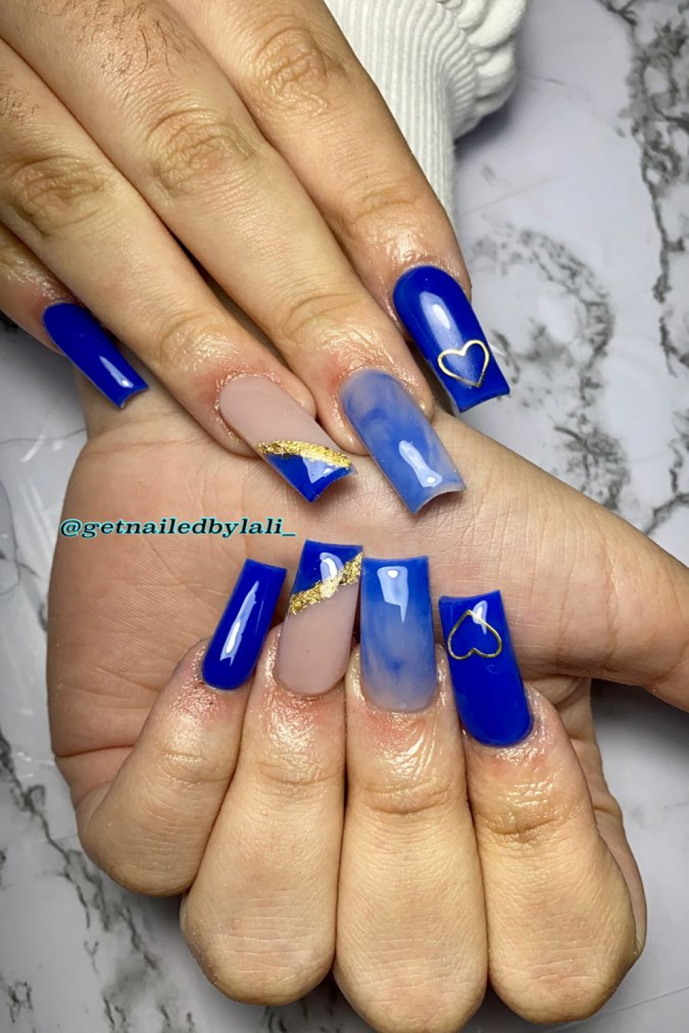 Royal Blue Nails  Blue nail designs, Royal blue nails, Nail art